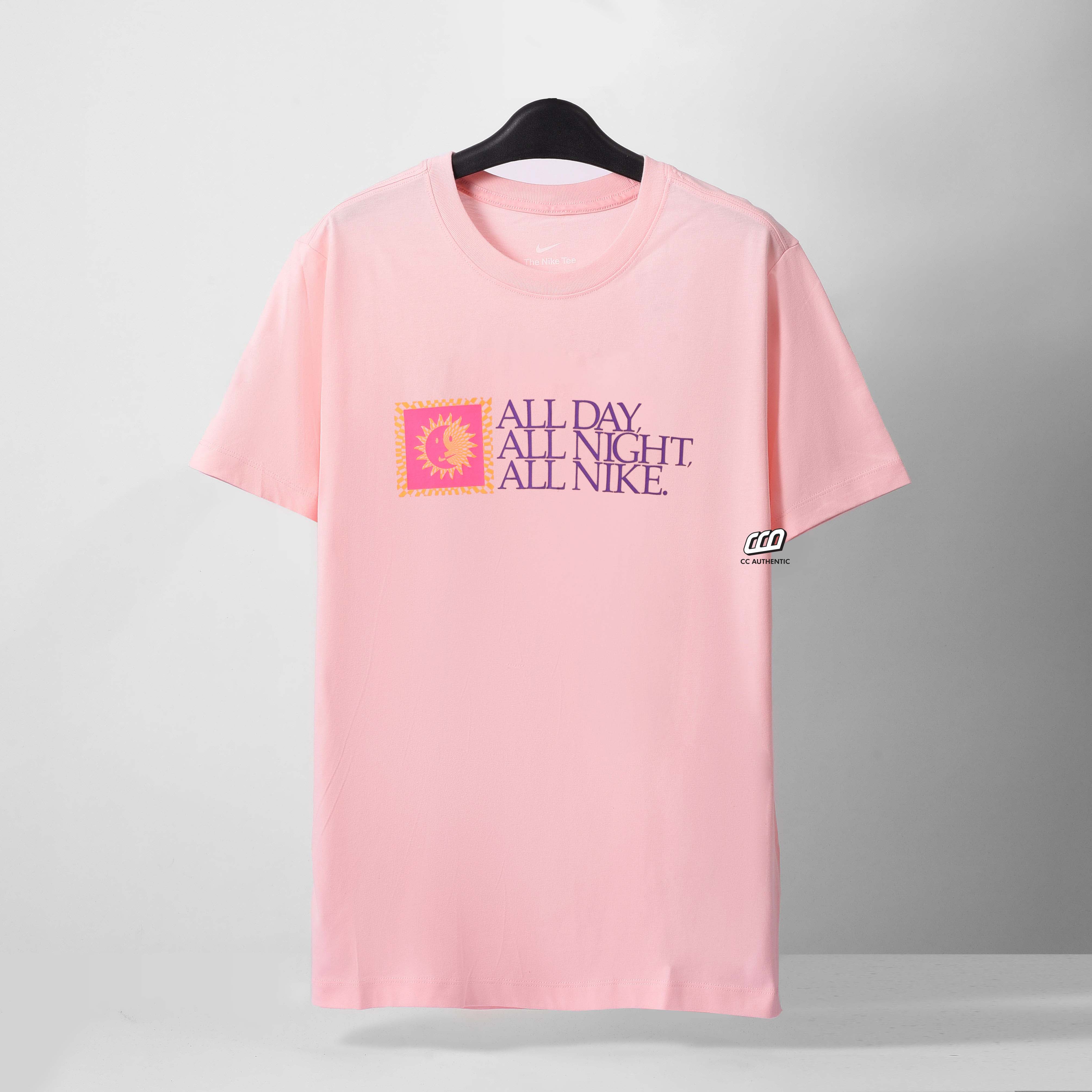 NIKE ALL DAY ALL NIKE VERBIAGE T-SHIRT - PINK