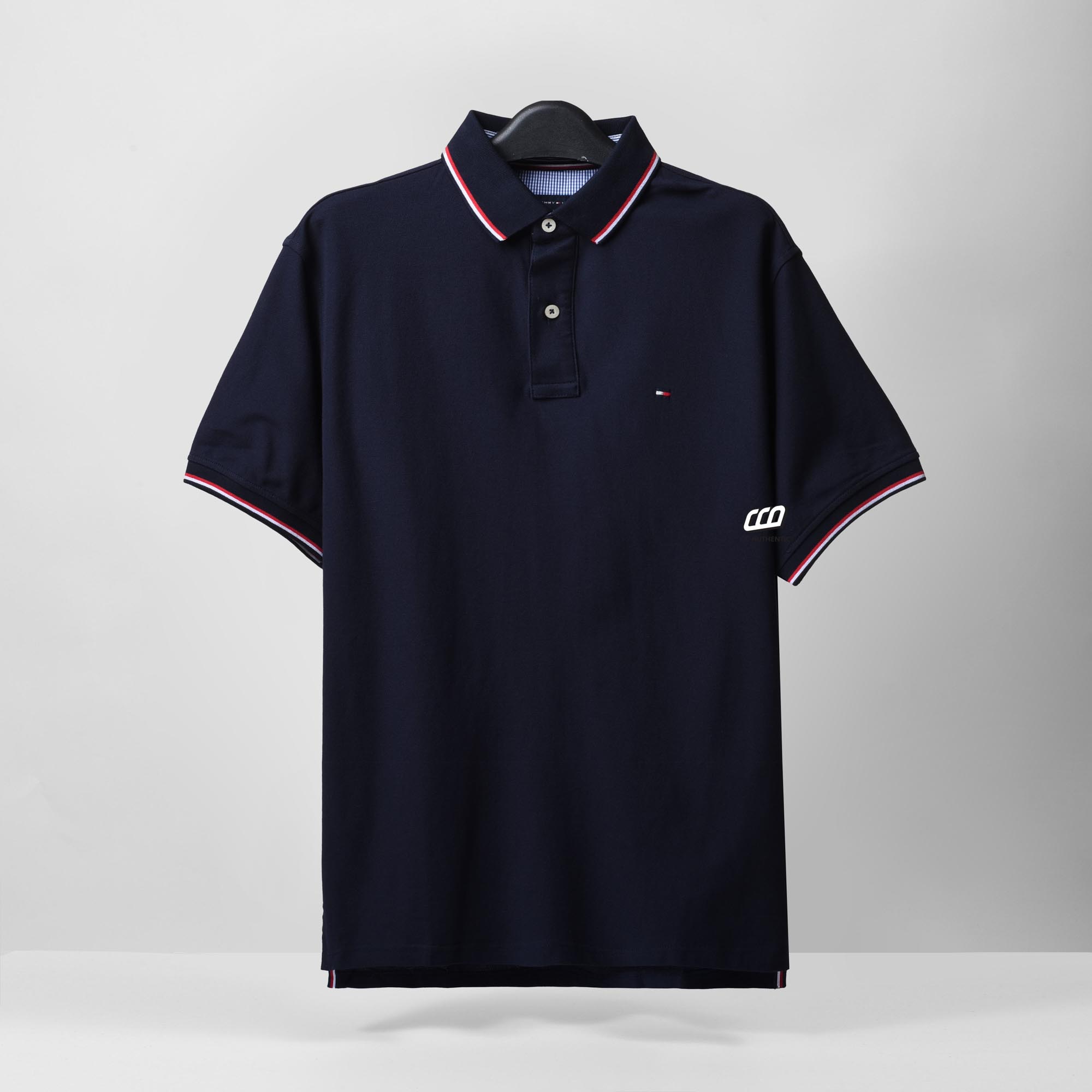 TOMMY HILFIGER PREMIUM PIQUE POLO SHIRT - NAVY