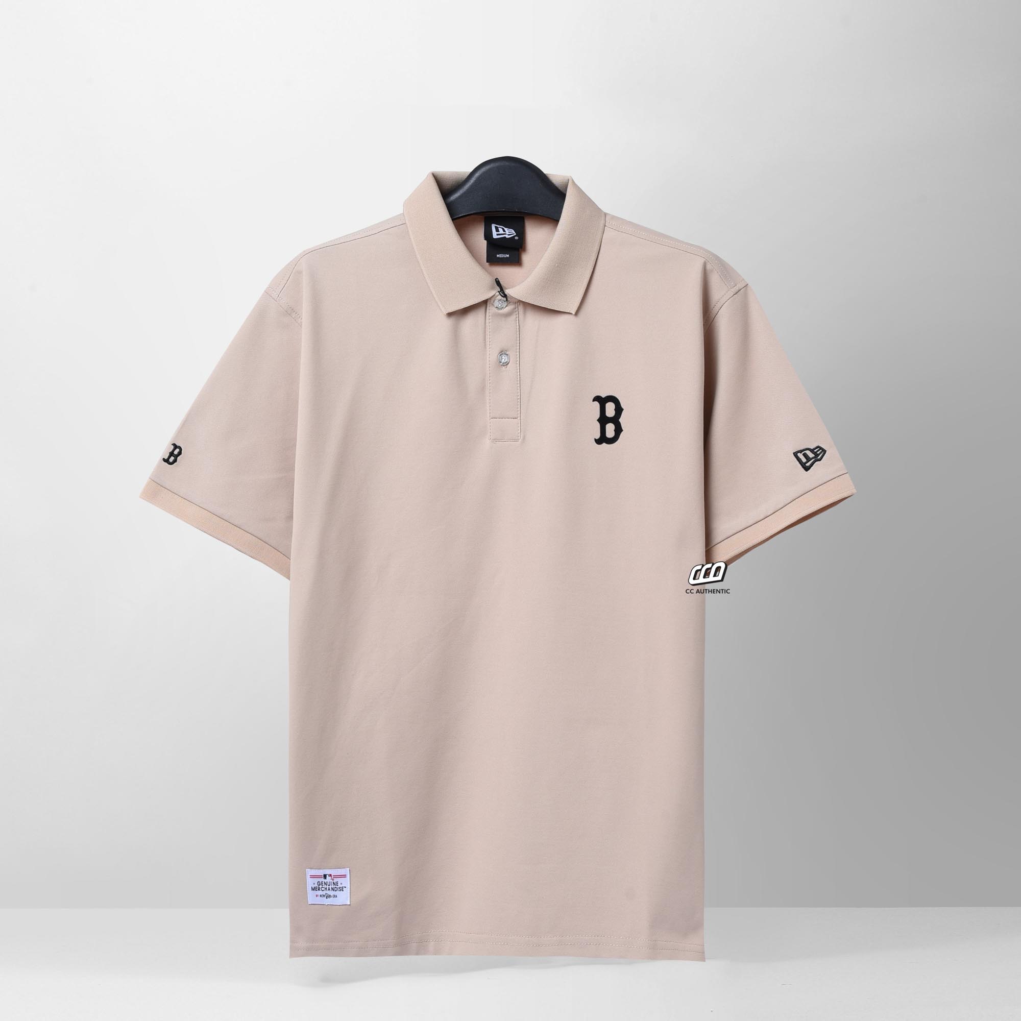 NEW ERA BOSTON RED SOX POLO SHIRT - KHAKI