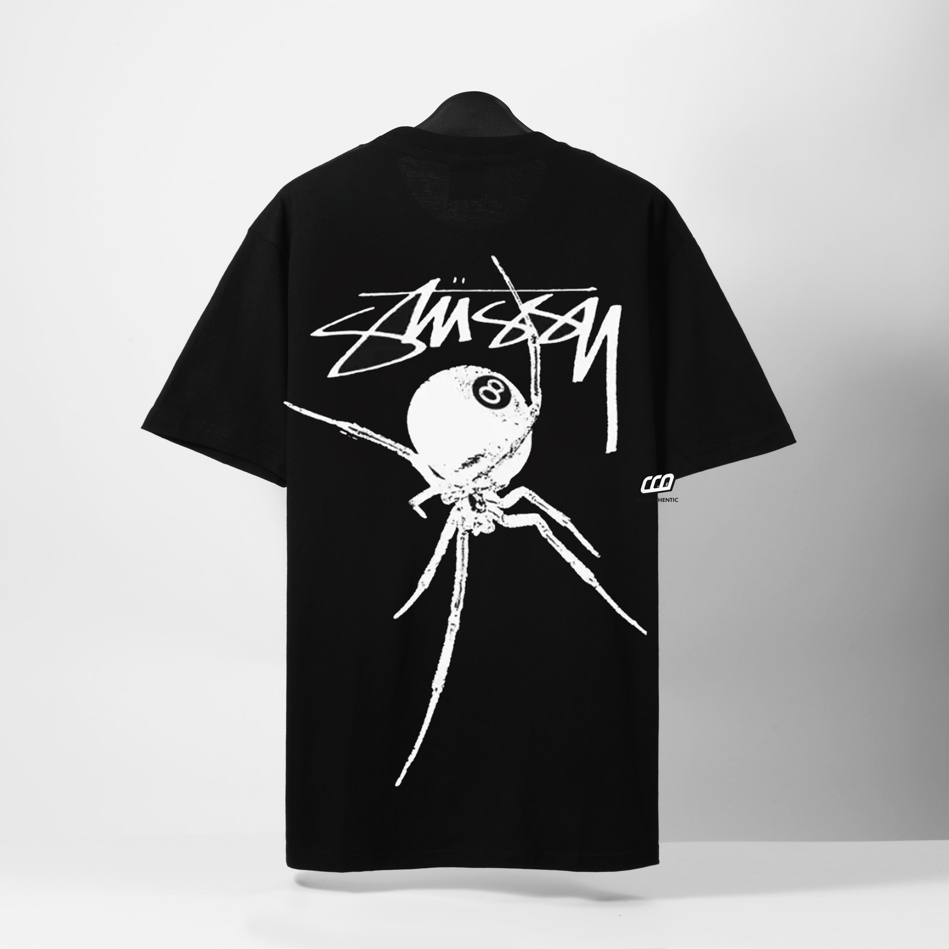 STUSSY ARACHIND PIG DYED T-SHIRT - BLACK