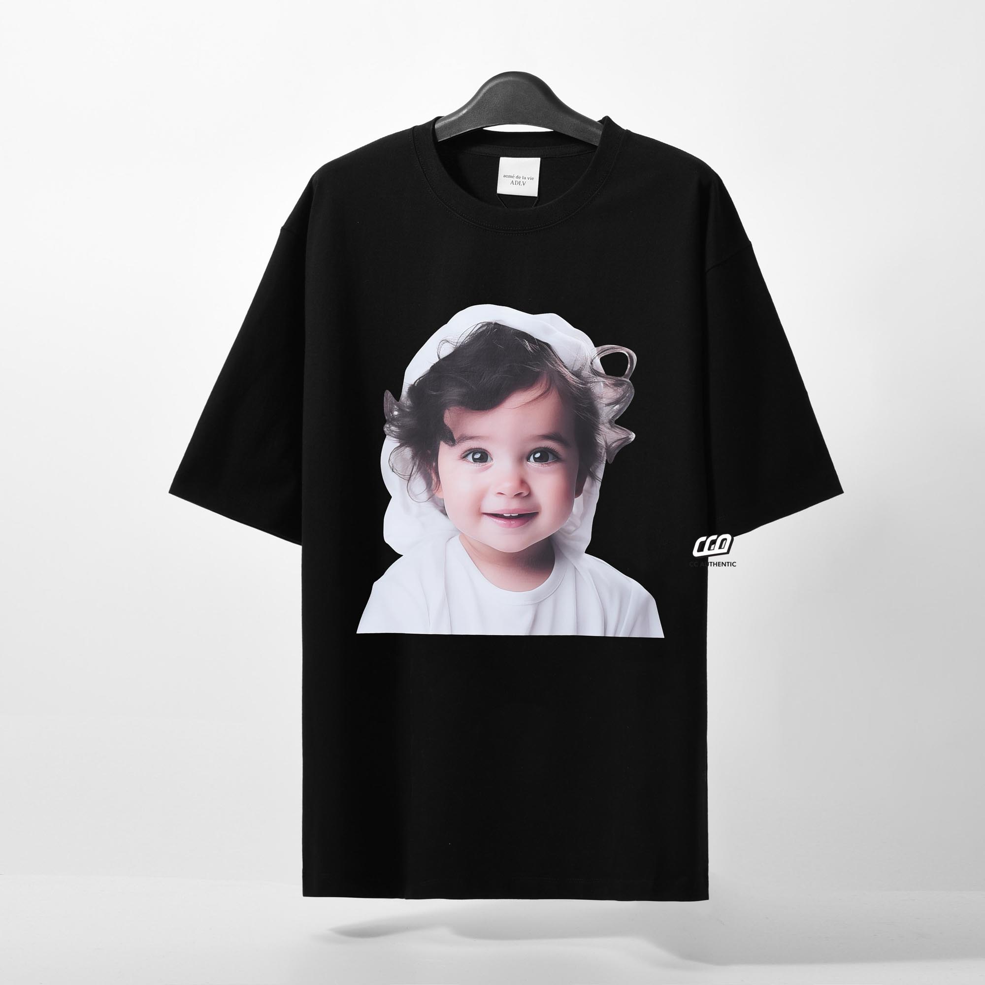 ADLV WAVE HAIR T-SHIRT - BLACK