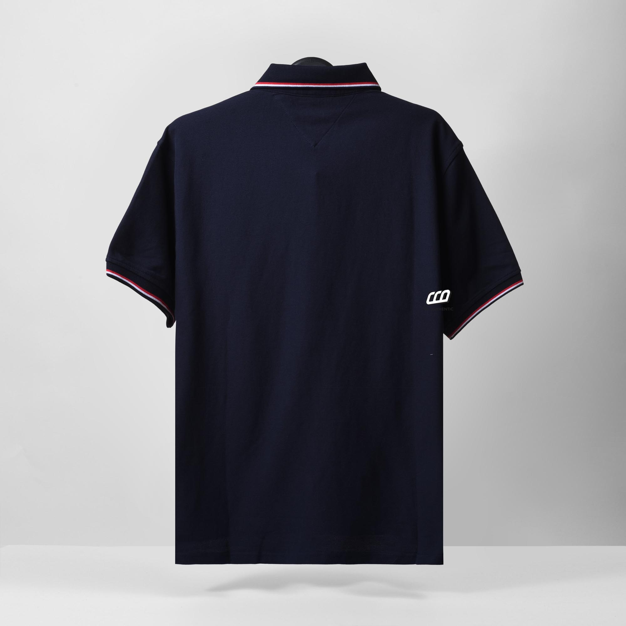 TOMMY HILFIGER PREMIUM PIQUE POLO SHIRT - NAVY