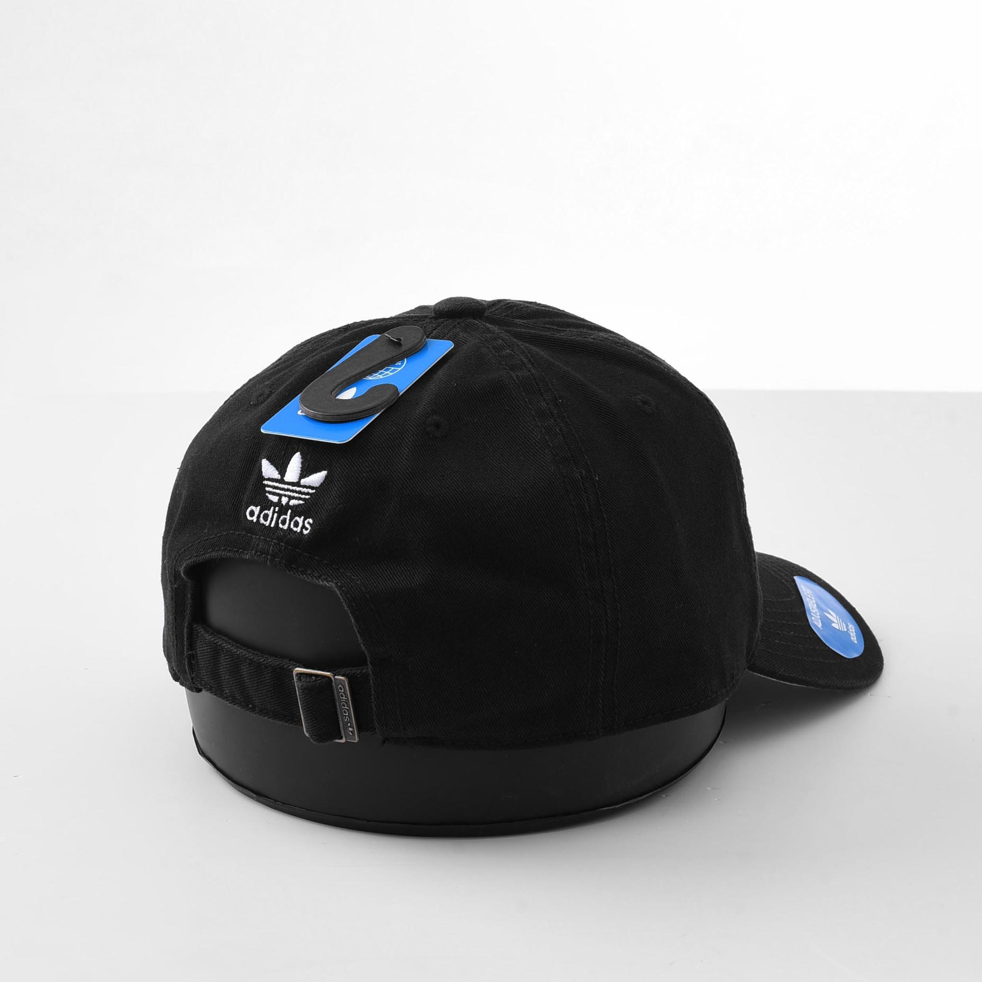 ADIDAS RALAXED STRAP BACK HAT - BLACK