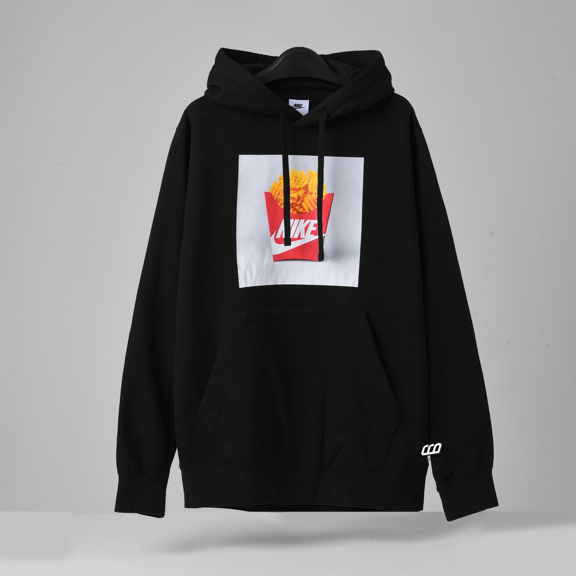 NIKE SHOES BOX FRIES SOLE FOOD HOODIE - BLACK