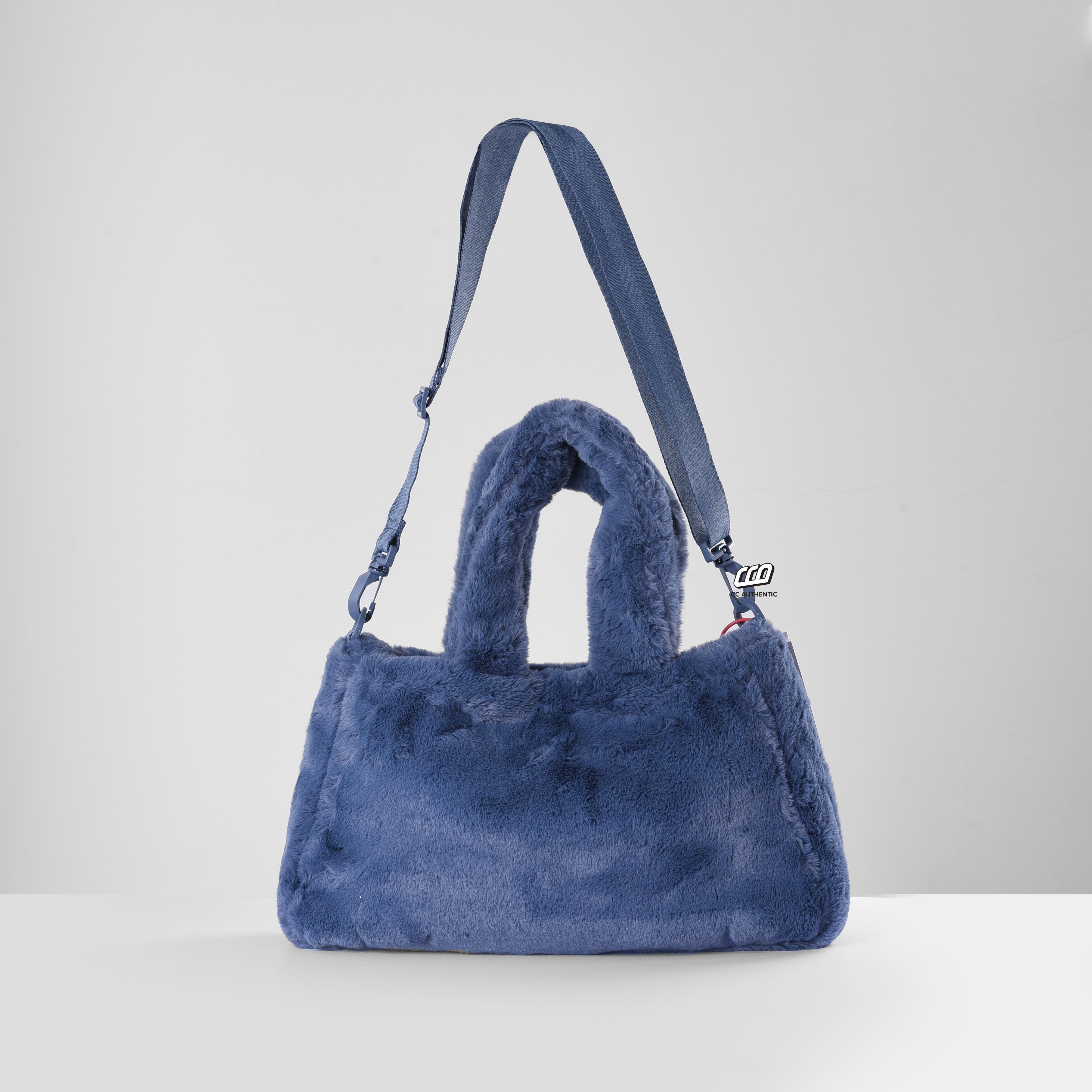 NIKE FAUX FUR TOTE BAG - DARK GREY
