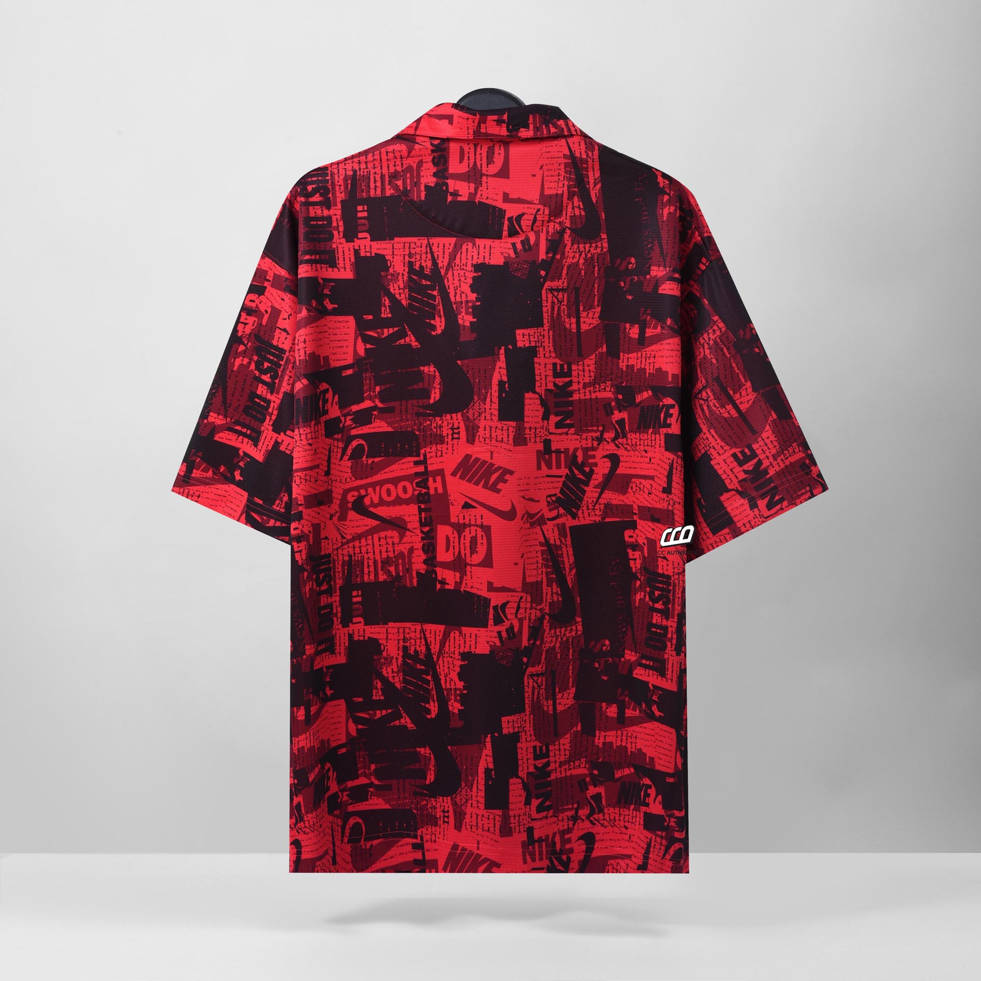 NIKE DRI-FIT BASKETBALL SHOOTING BUTTON DOWN SHIRT - RED