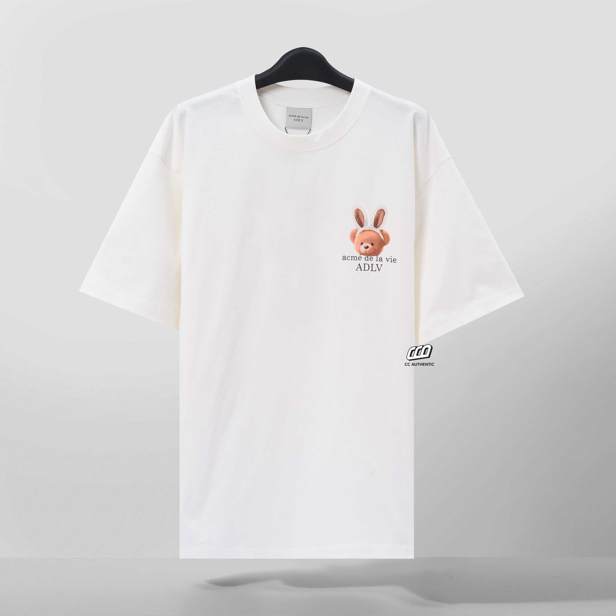 ADLV RABBIT BEAR DOLL T-SHIRT - WHITE