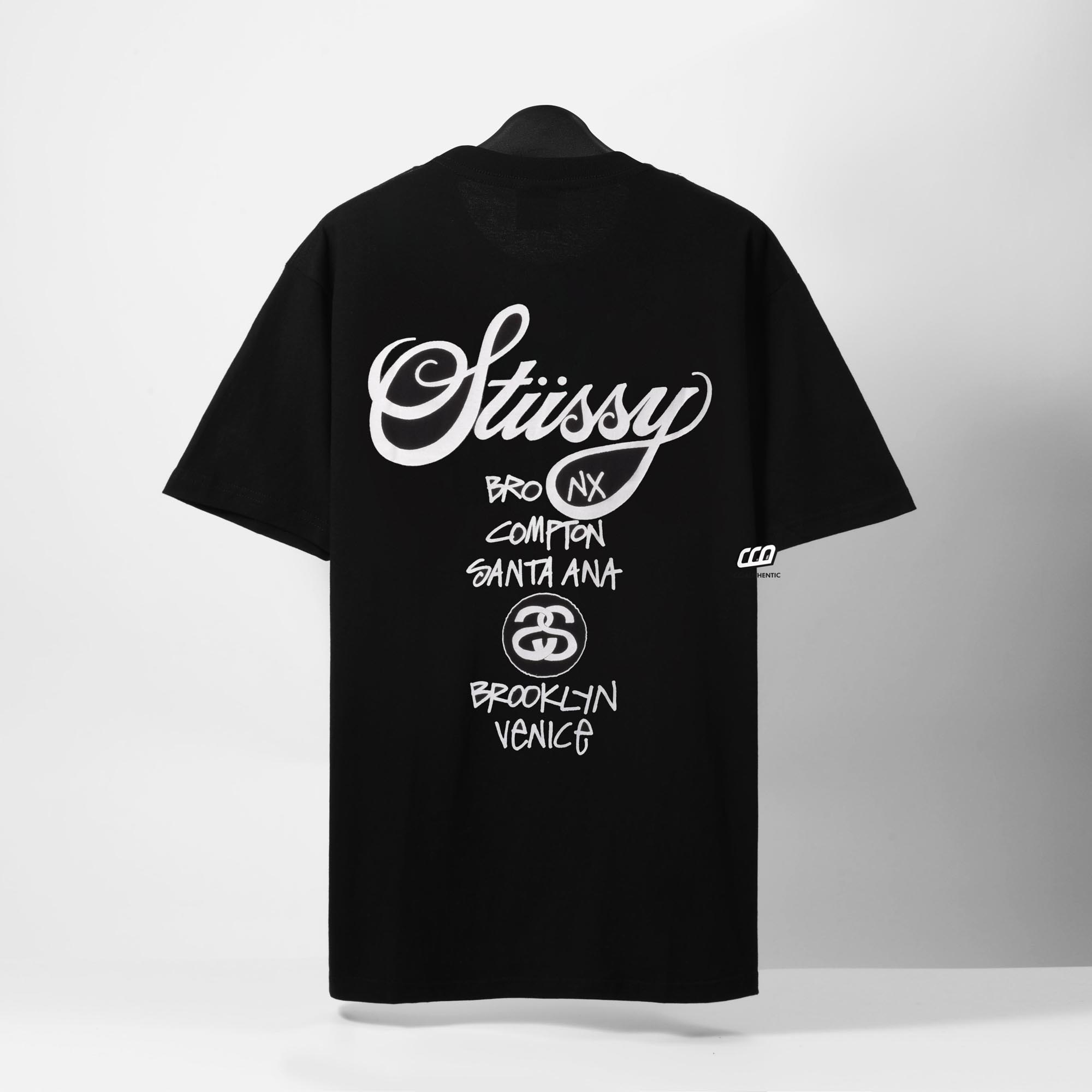 STUSSY WORLD TOUR T-SHIRT - BLACK