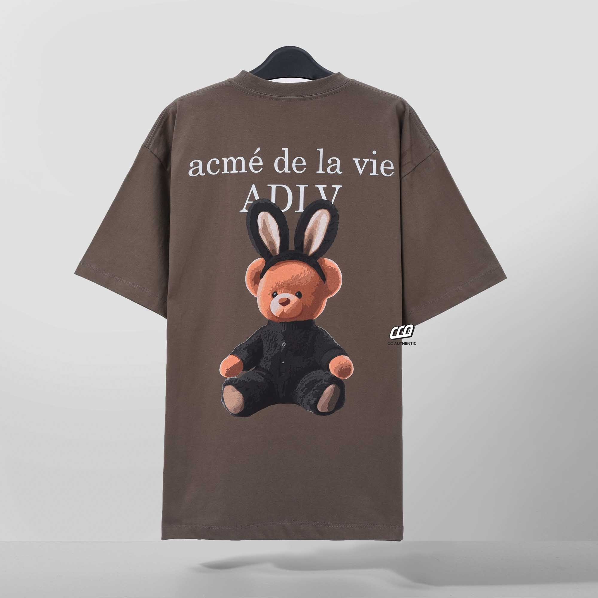 ADLV RABBIT BEAR DOLL T-SHIRT - CORAL