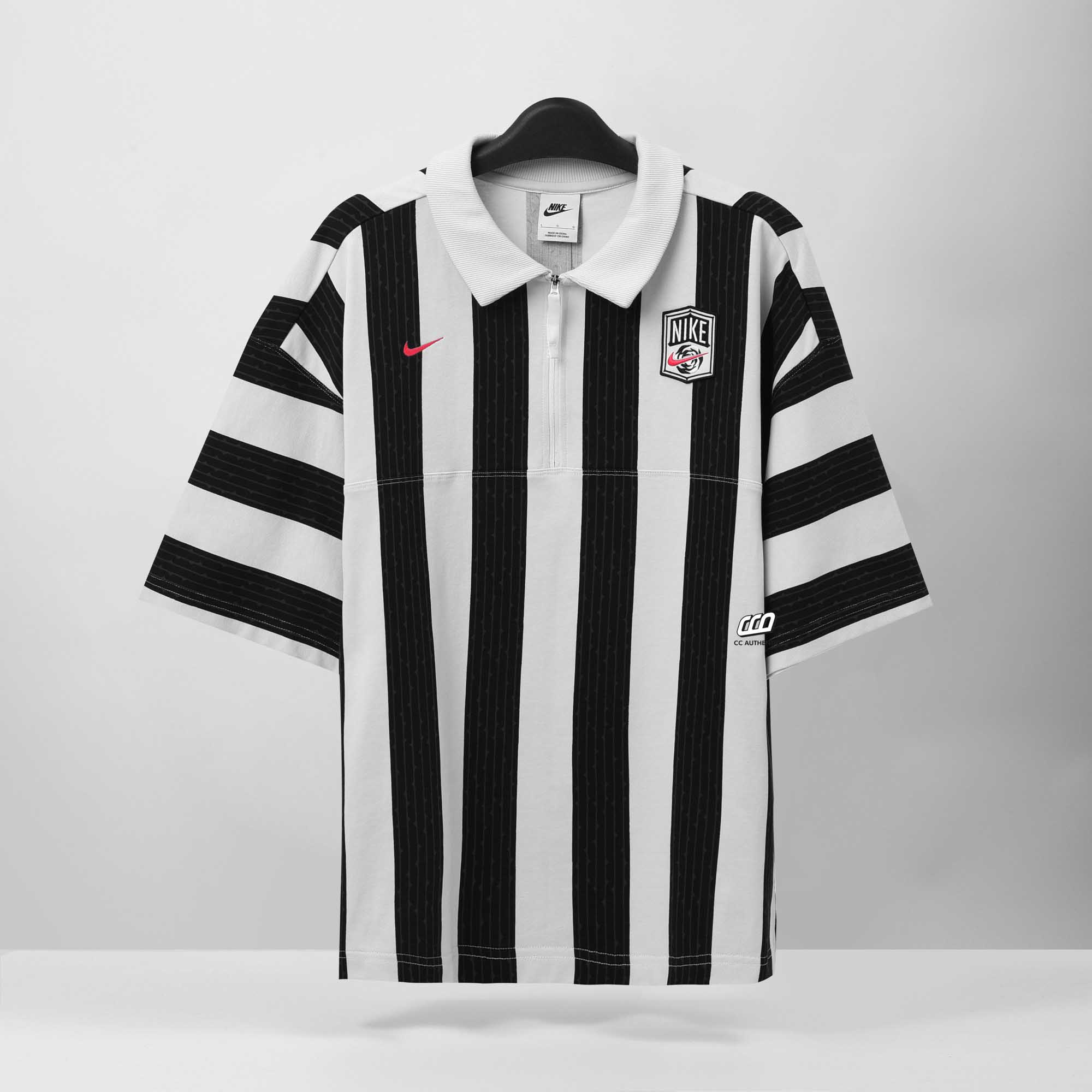 NIKE POLO OOTD OVER SHIRT GCEL - BLACK/WHITE