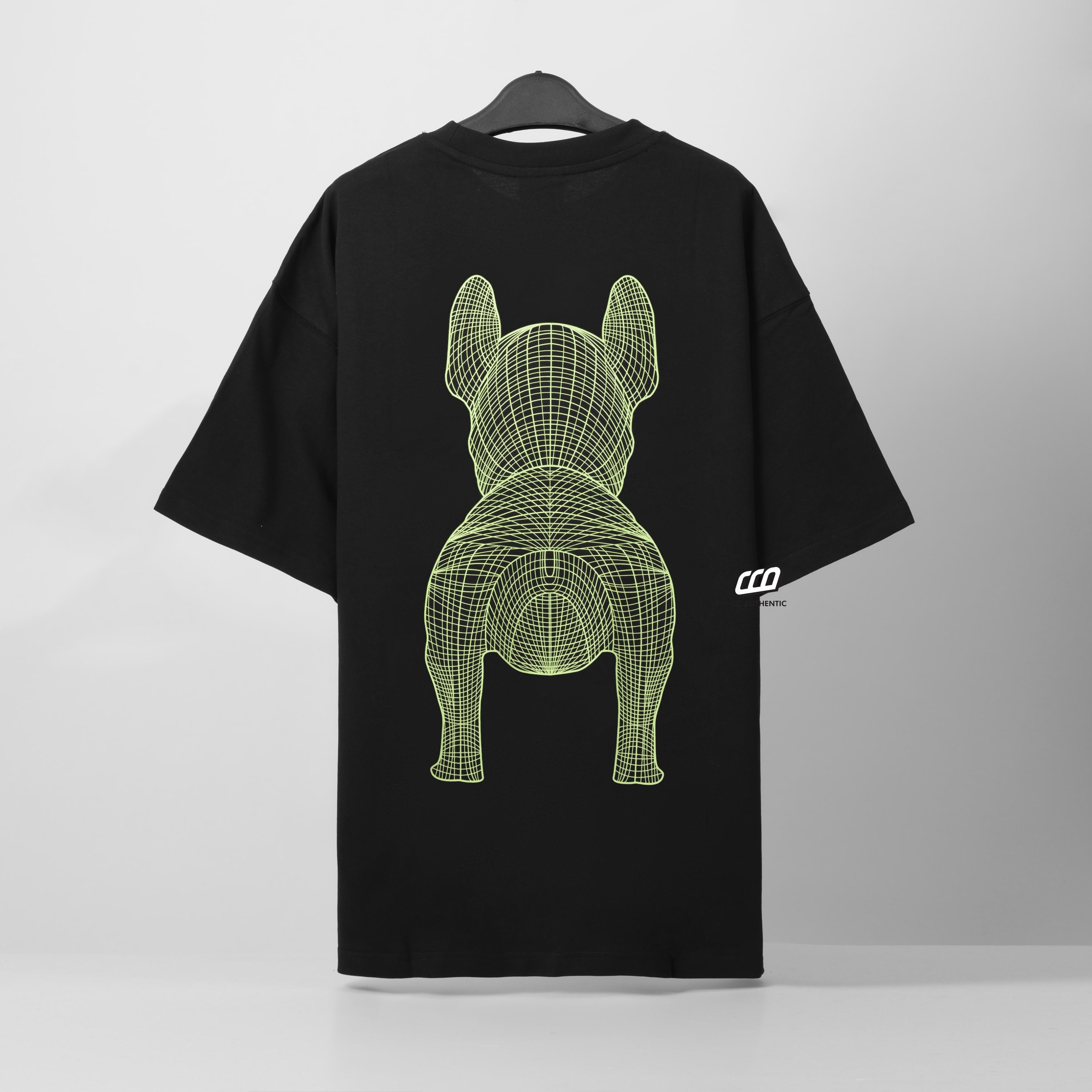 LIFEWORK BIG LADOG T-SHIRT - BLACK/LEMON