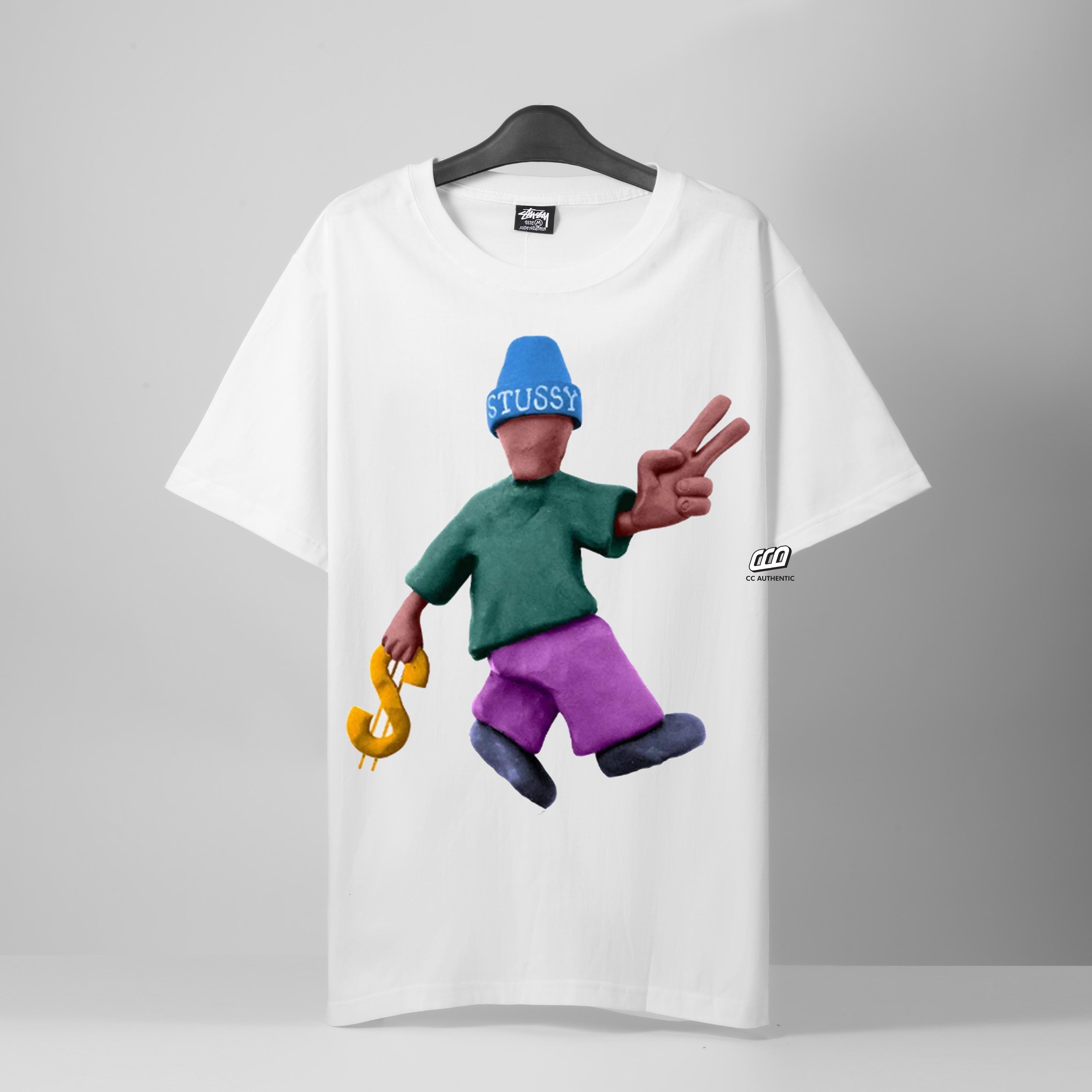 STUSSY PEACE & PROSPERITY TSHIRT - WHITE