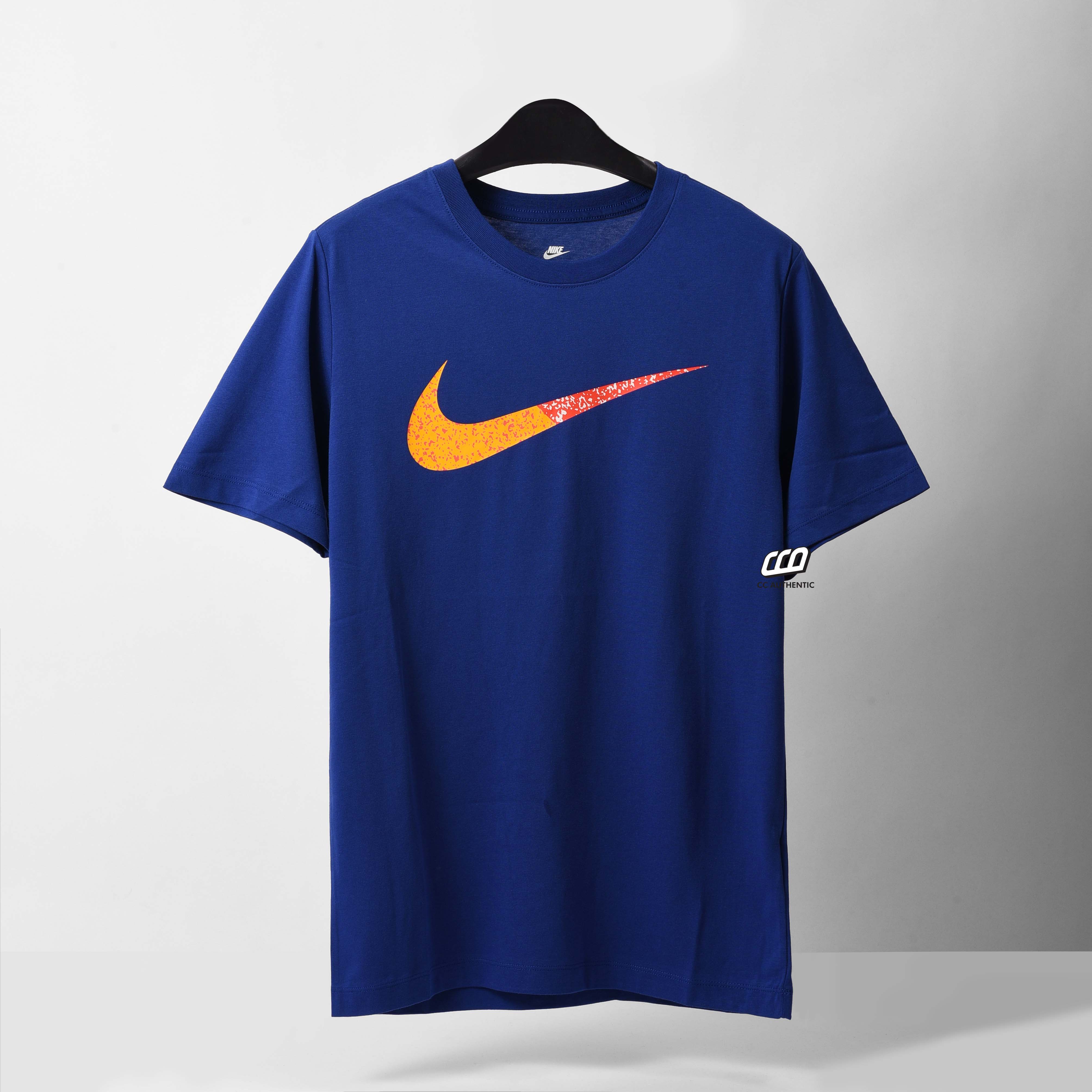 NIKE NSW BRAND RIFF HYBRID T-SHIRT - ROYAL BLUE