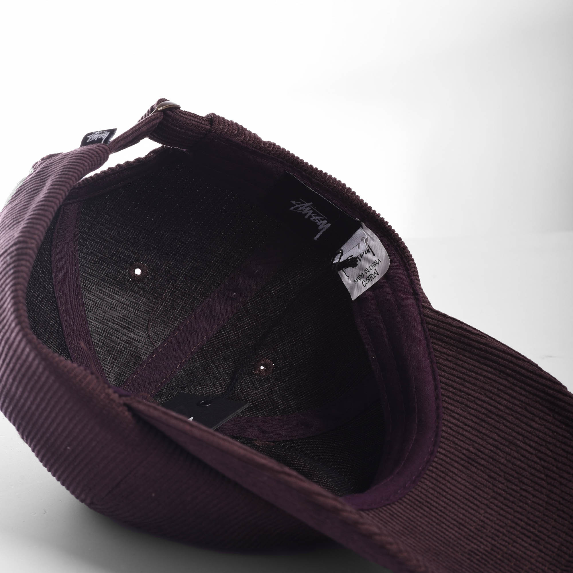 STUSSY GRAFFITI CORD LOW PRO CAP - CHOCOLATE