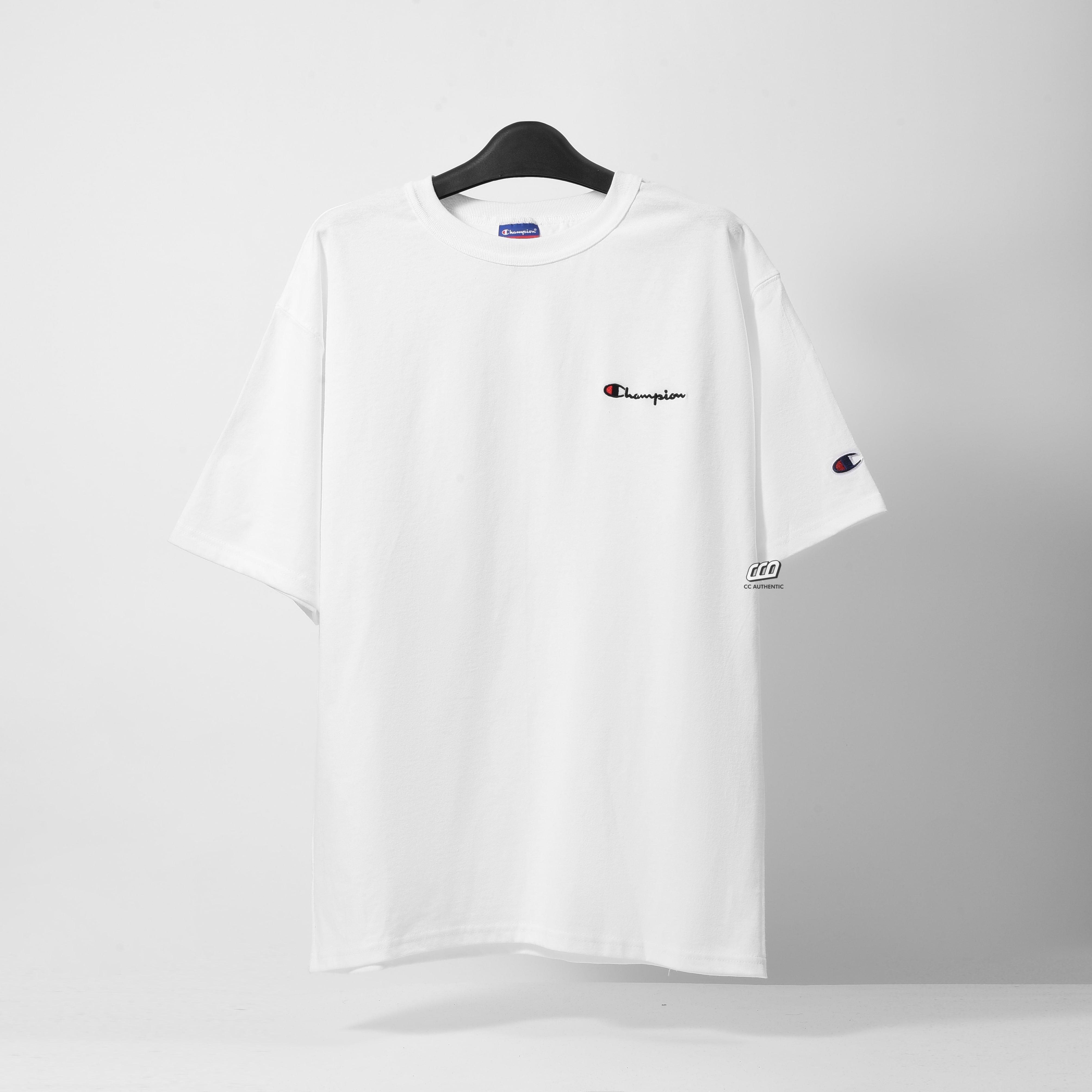 Champion Heritage Tshirt ,Embroidered Logo -  White