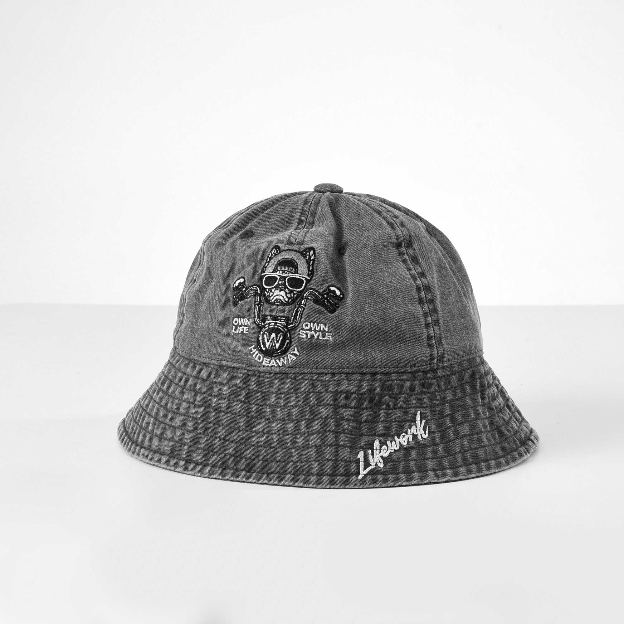 LIFEWORK WASH BUCKET HAT - GREY