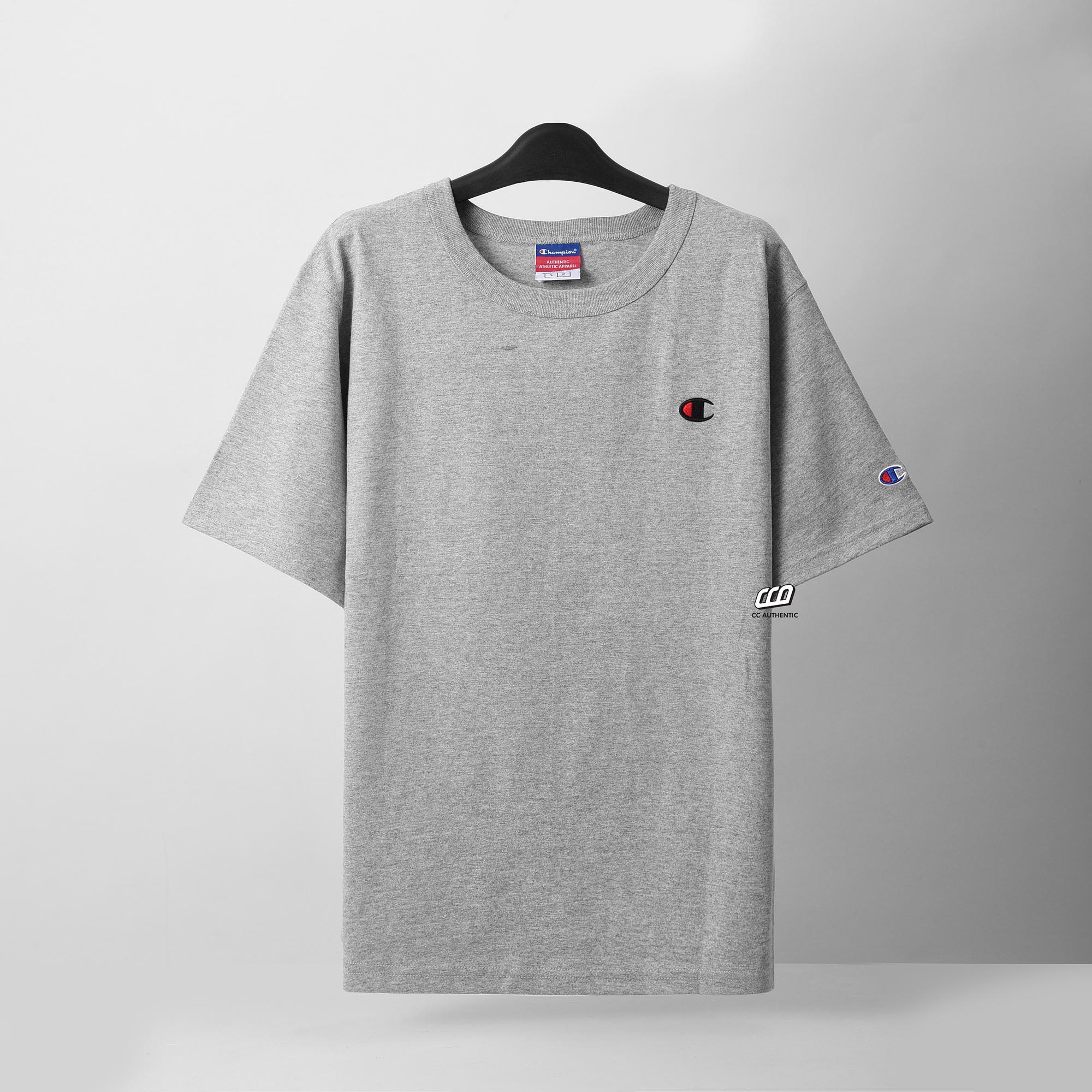 CHAMPION HERITAG BIGLOGO CUSTOM T-SHIRT - OXFORD GREY