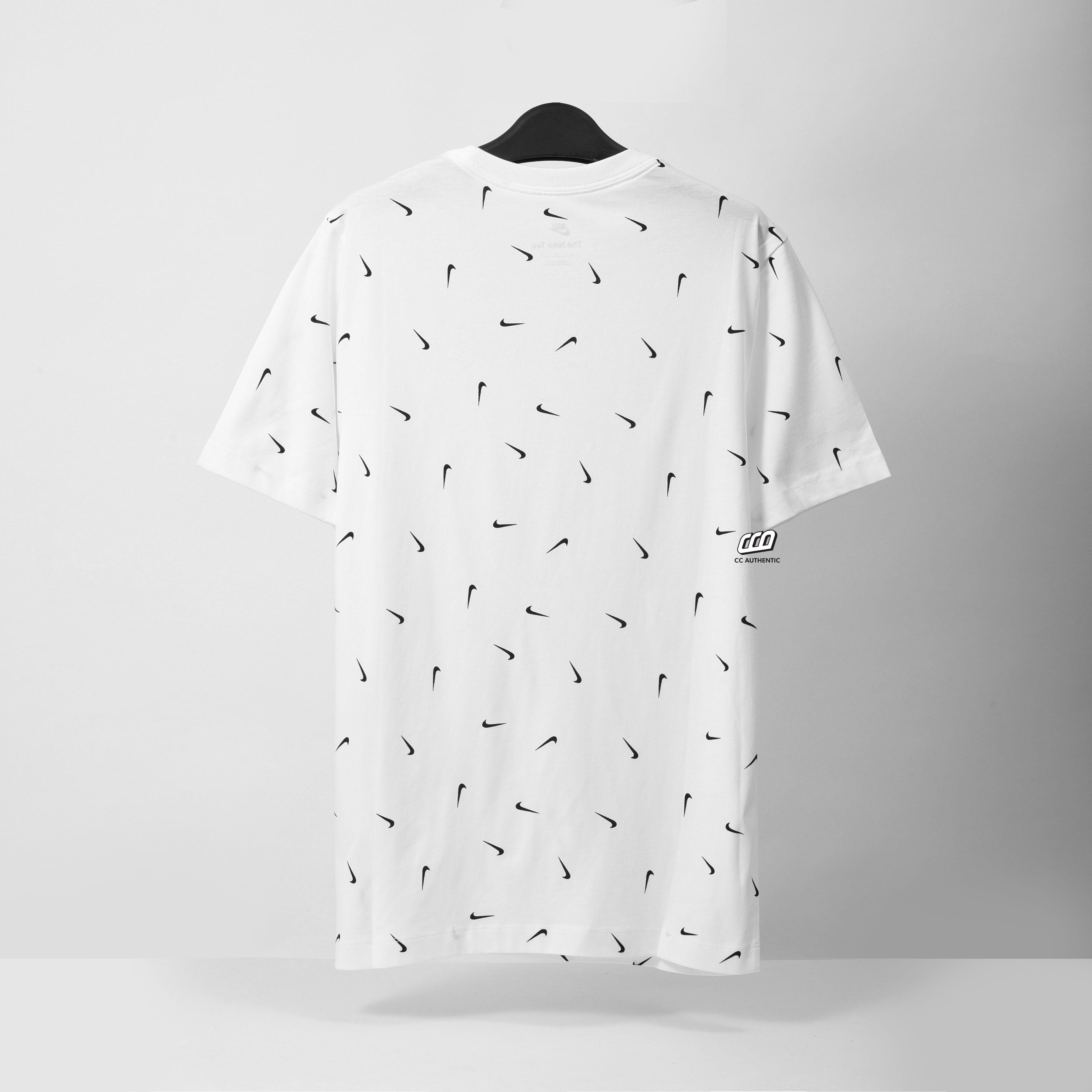 NIKE ALL OVER LOGO PRINT T-SHIRT - WHITE
