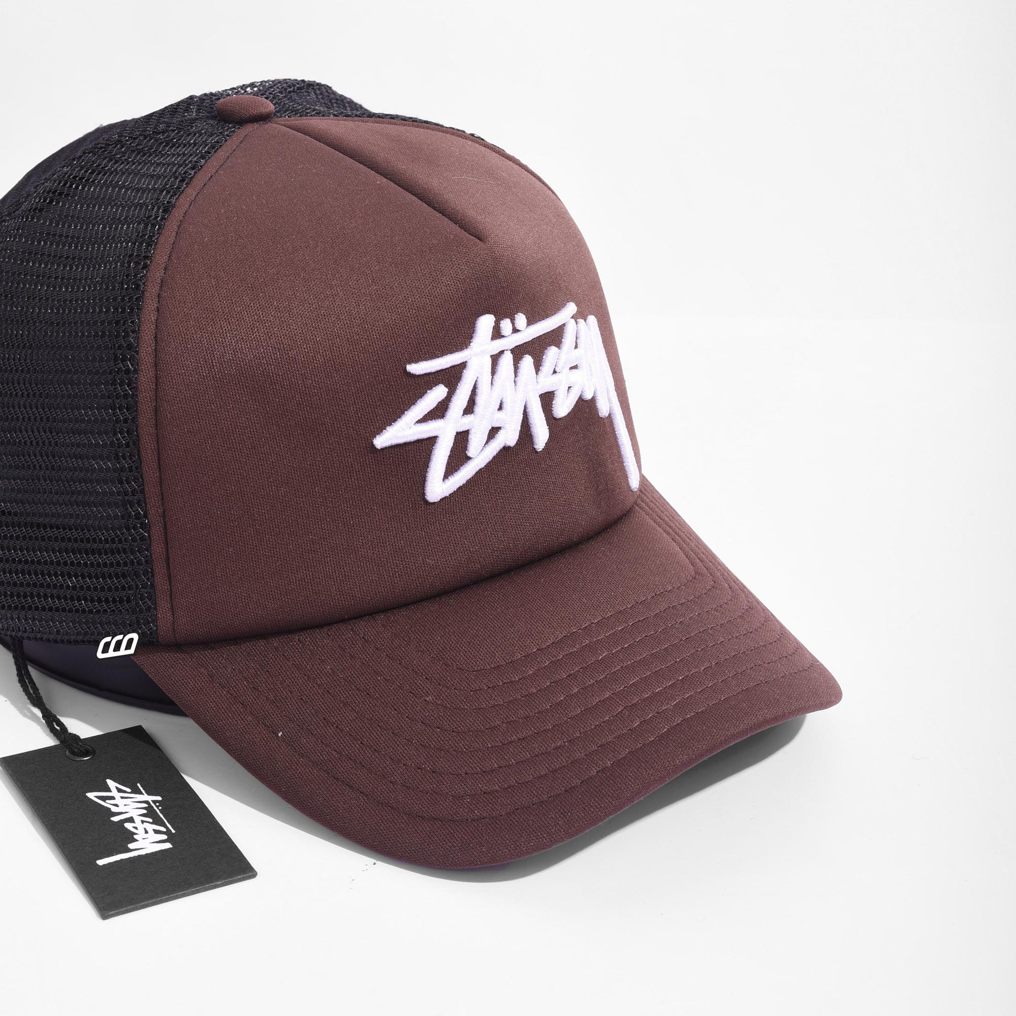 Stussy Stock Trucker Snapback - Brown