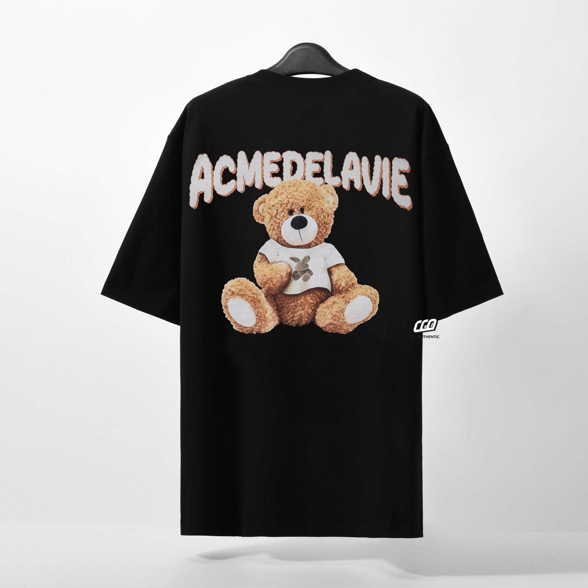 ADLV RABBIT SHIRT BEAR T-SHIRT - BLACK