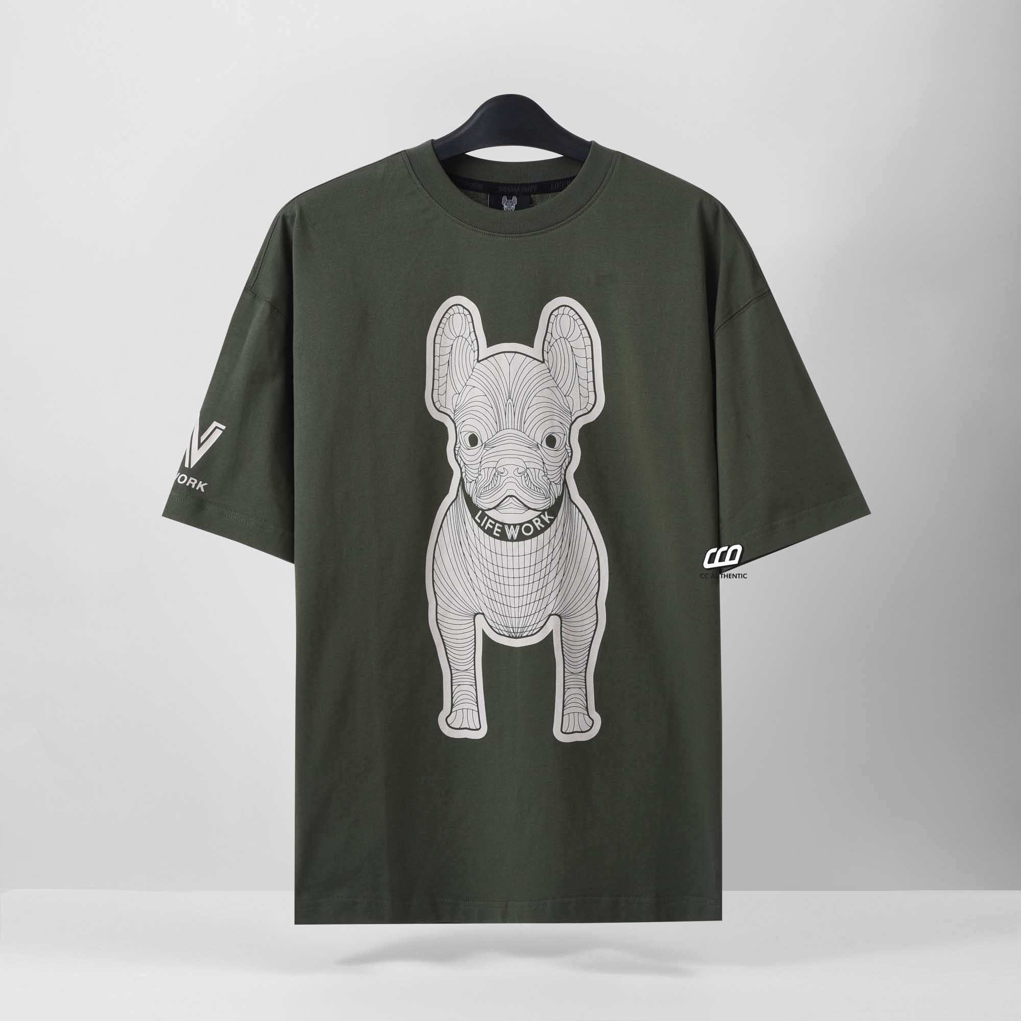LIFEWORK SIKET RACKET T-SHIRT - OLIVE