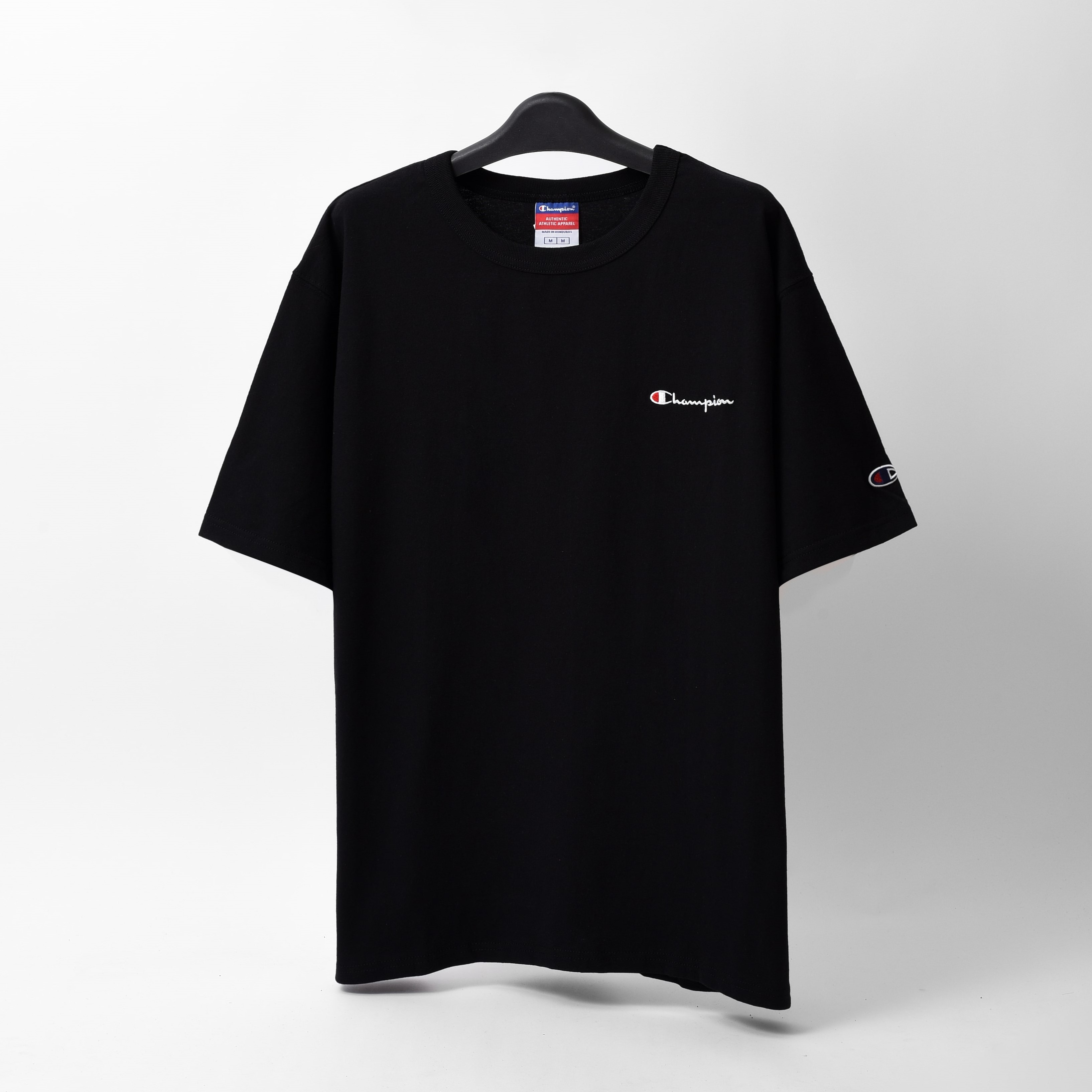 Champion Heritage Tshirt , Embroidered Logo - Black