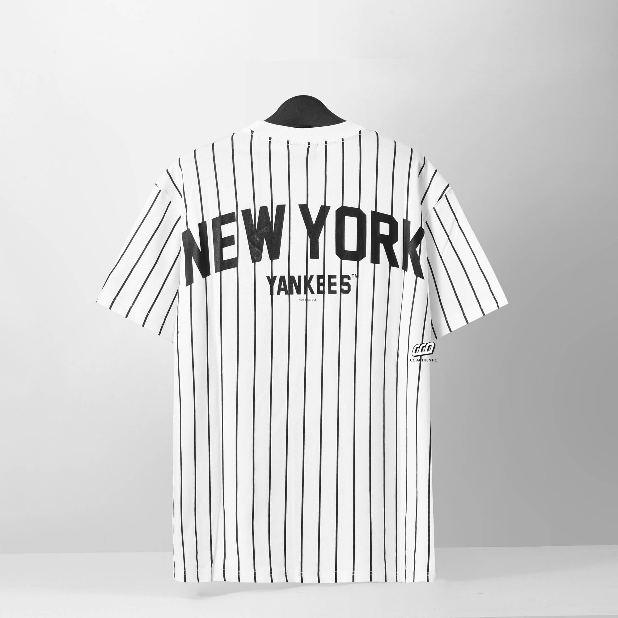 NEW ERA MLB STRIPED LOGO T-SHIRT - WHITE