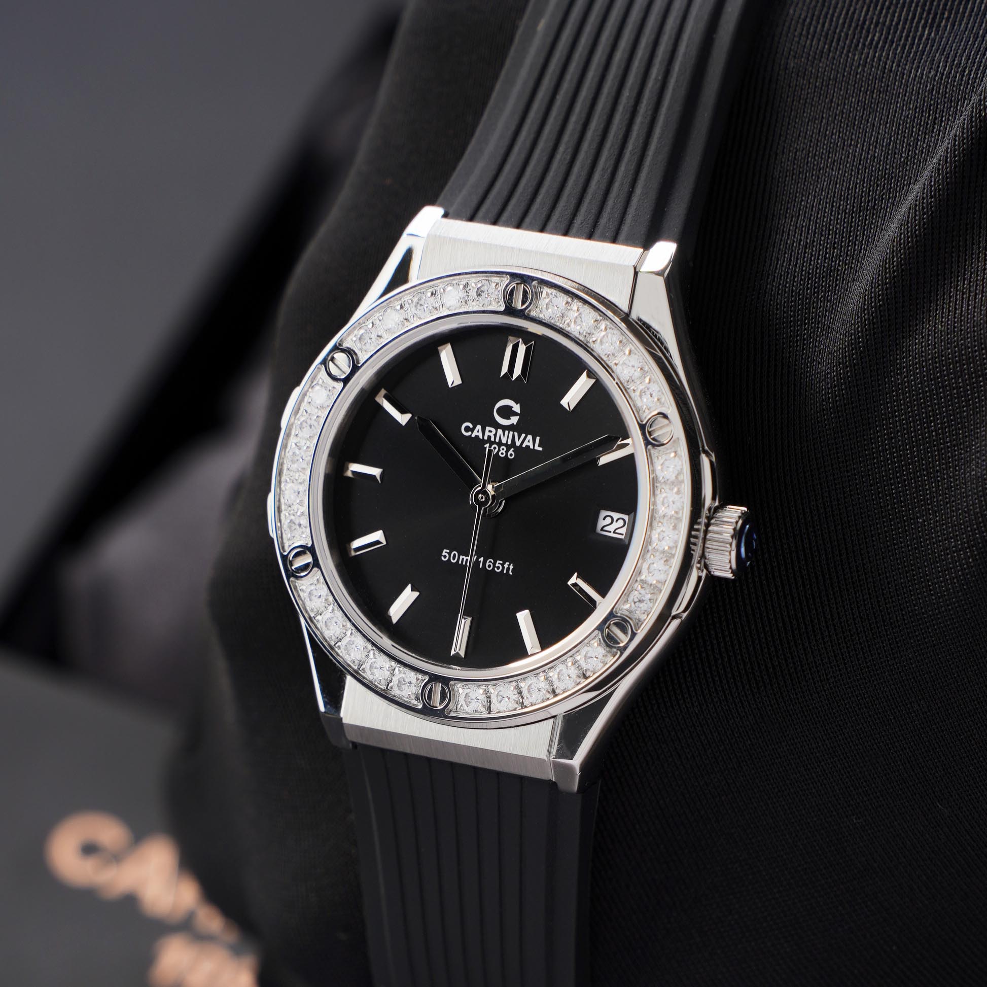 ĐỒNG HỒ NỮ CARNIVAL 8168L2 VT DCS D QUAZT 34MM
