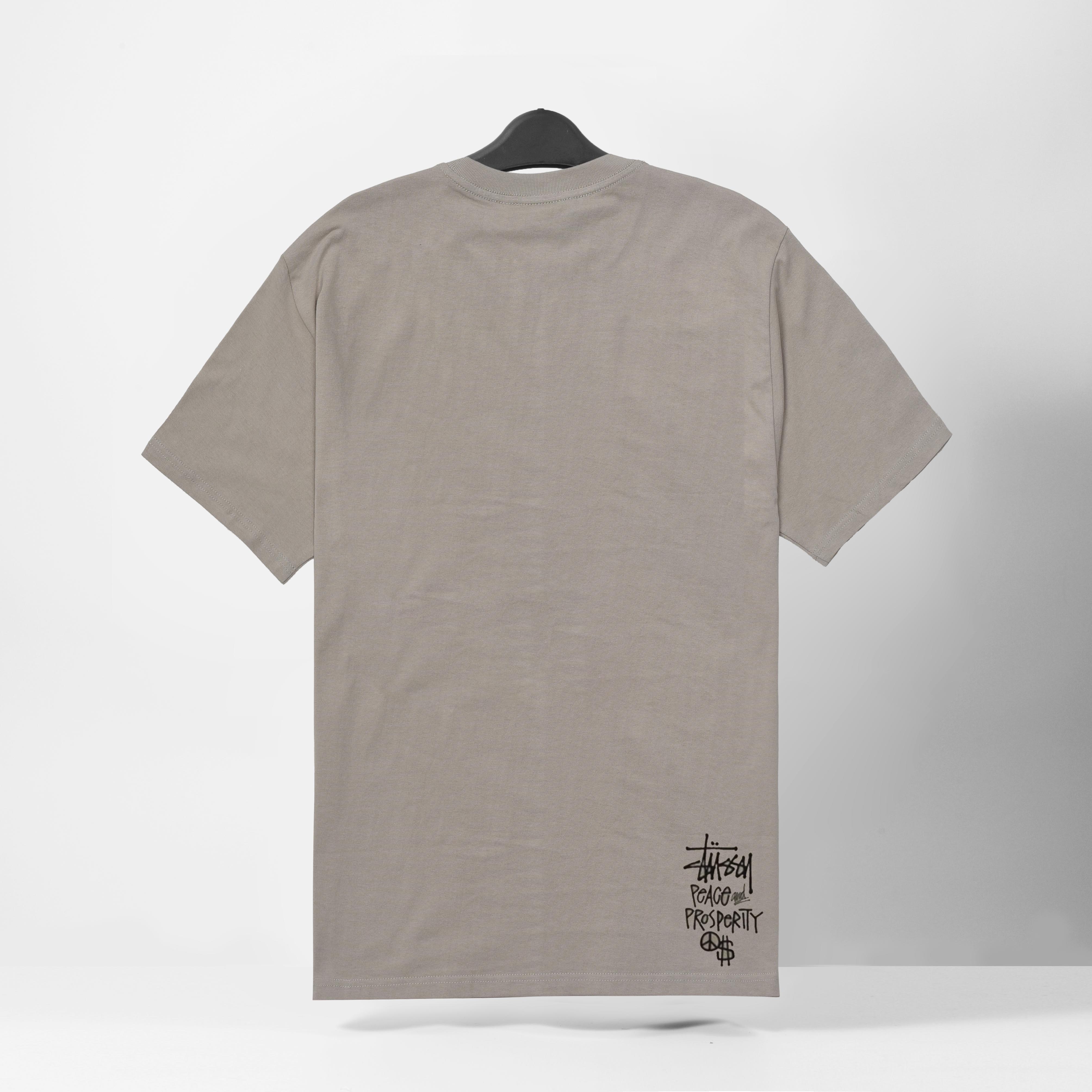STUSSY PEACE & PROSPERITY TSHIRT - KHAKI