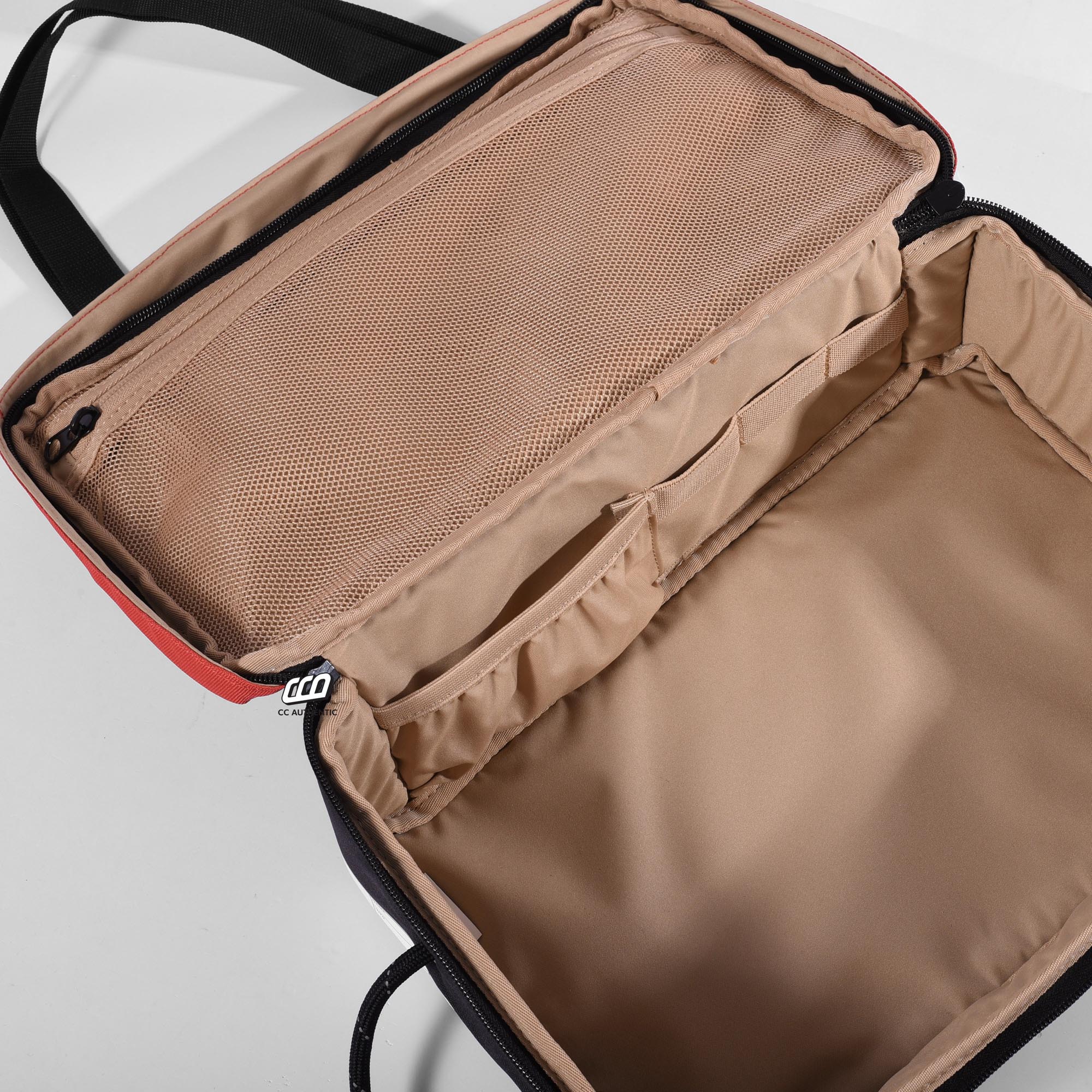 NIKE SHOE BOX BAG BROWN BLACK RED SWOOSH