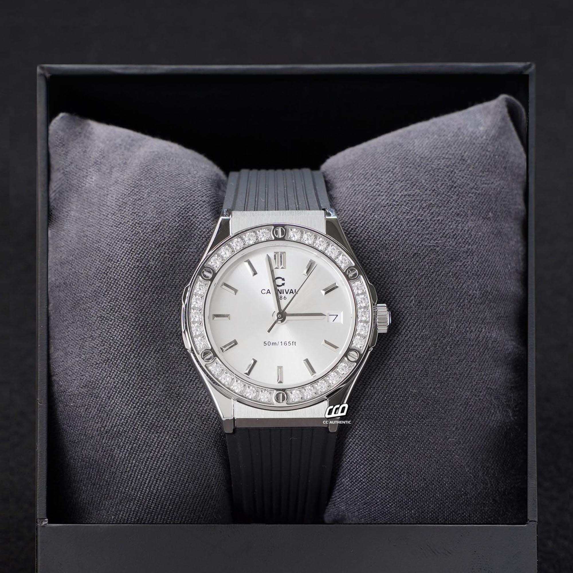 ĐỒNG HỒ NỮ CARNIVAL 8168L2 VT DCS T QUAZT 34MM