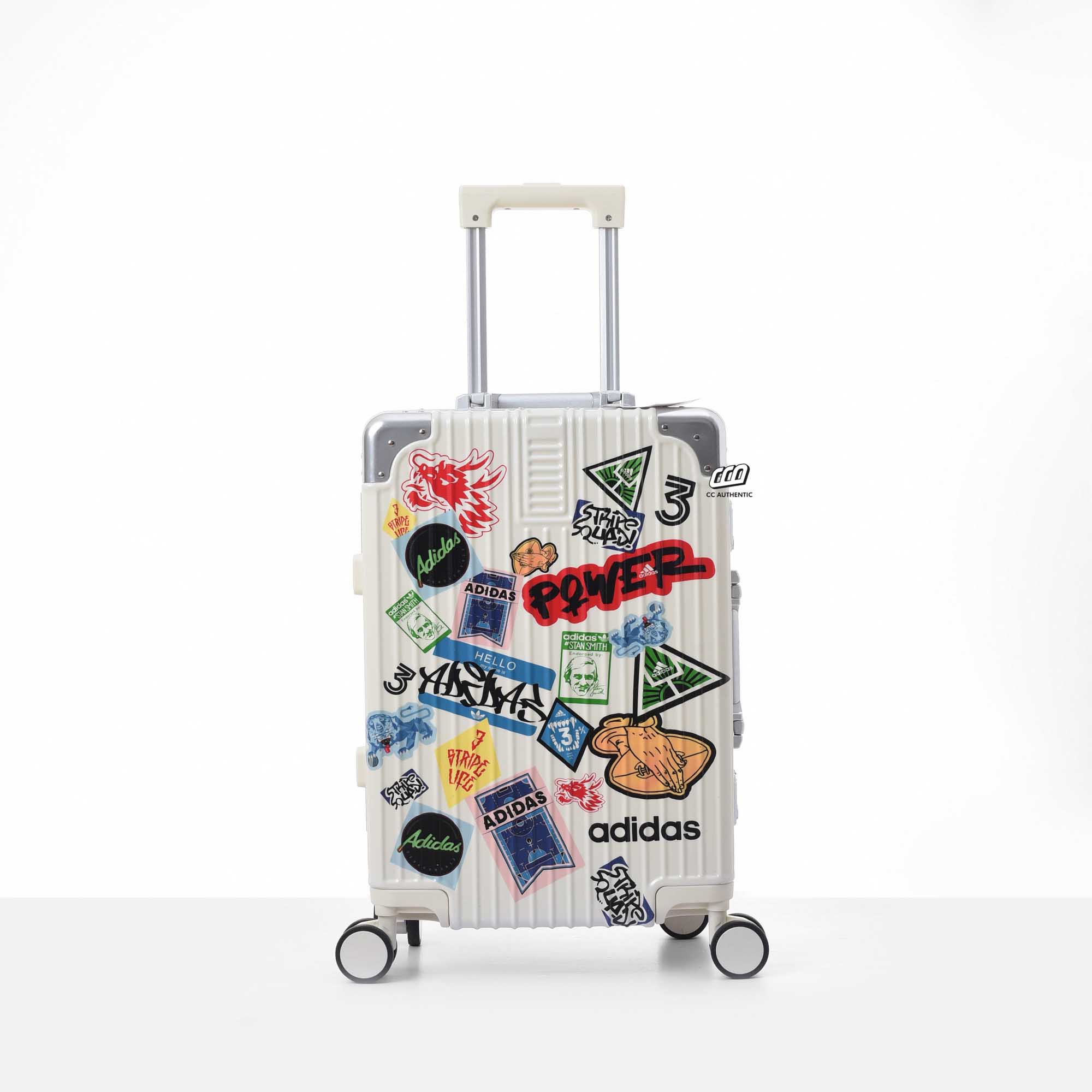 ADIDAS STICKER SUITCASE SIZE 22INCH - CREAM