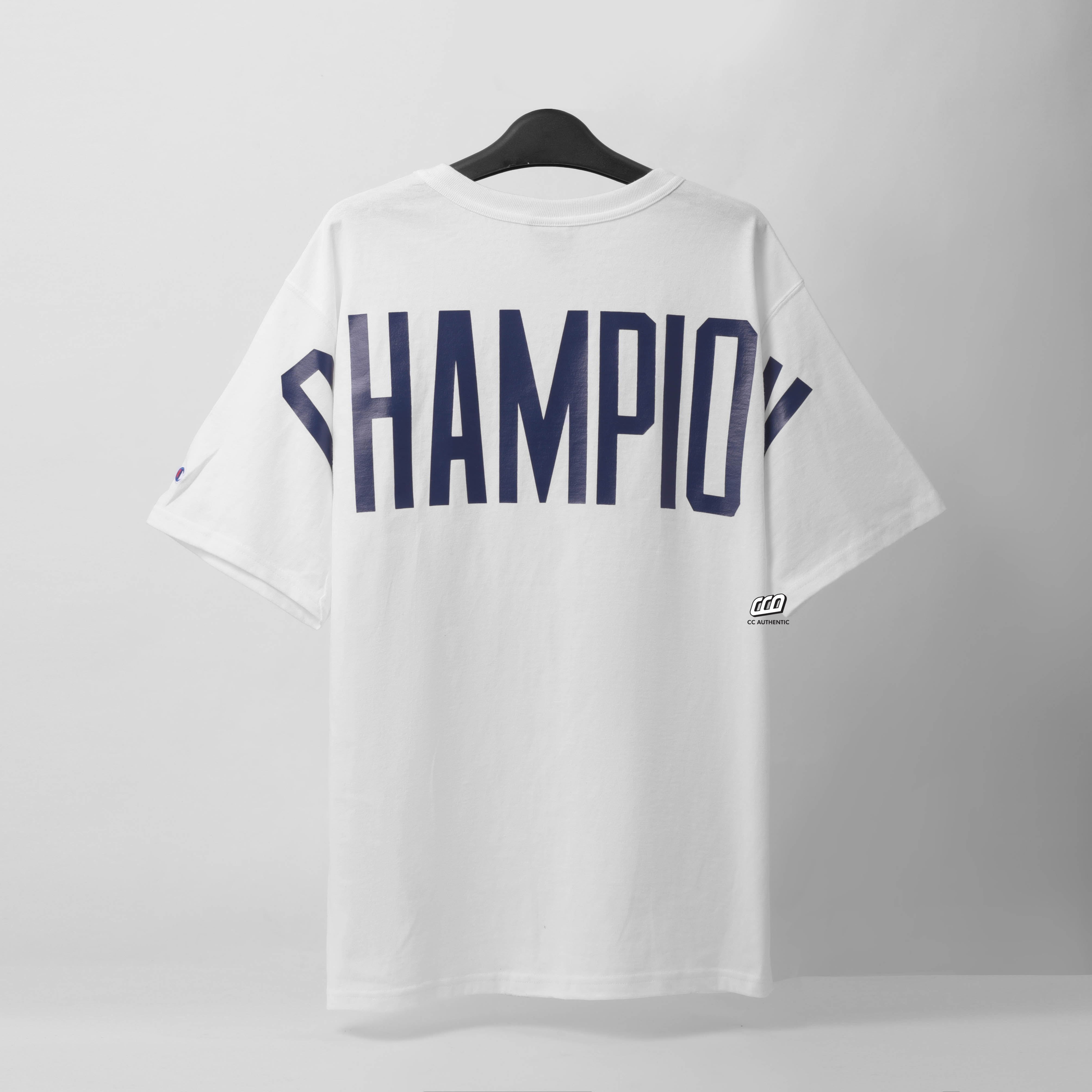 CHAMPION HERITAG BIGLOGO CUSTOM T-SHIRT - WHITE