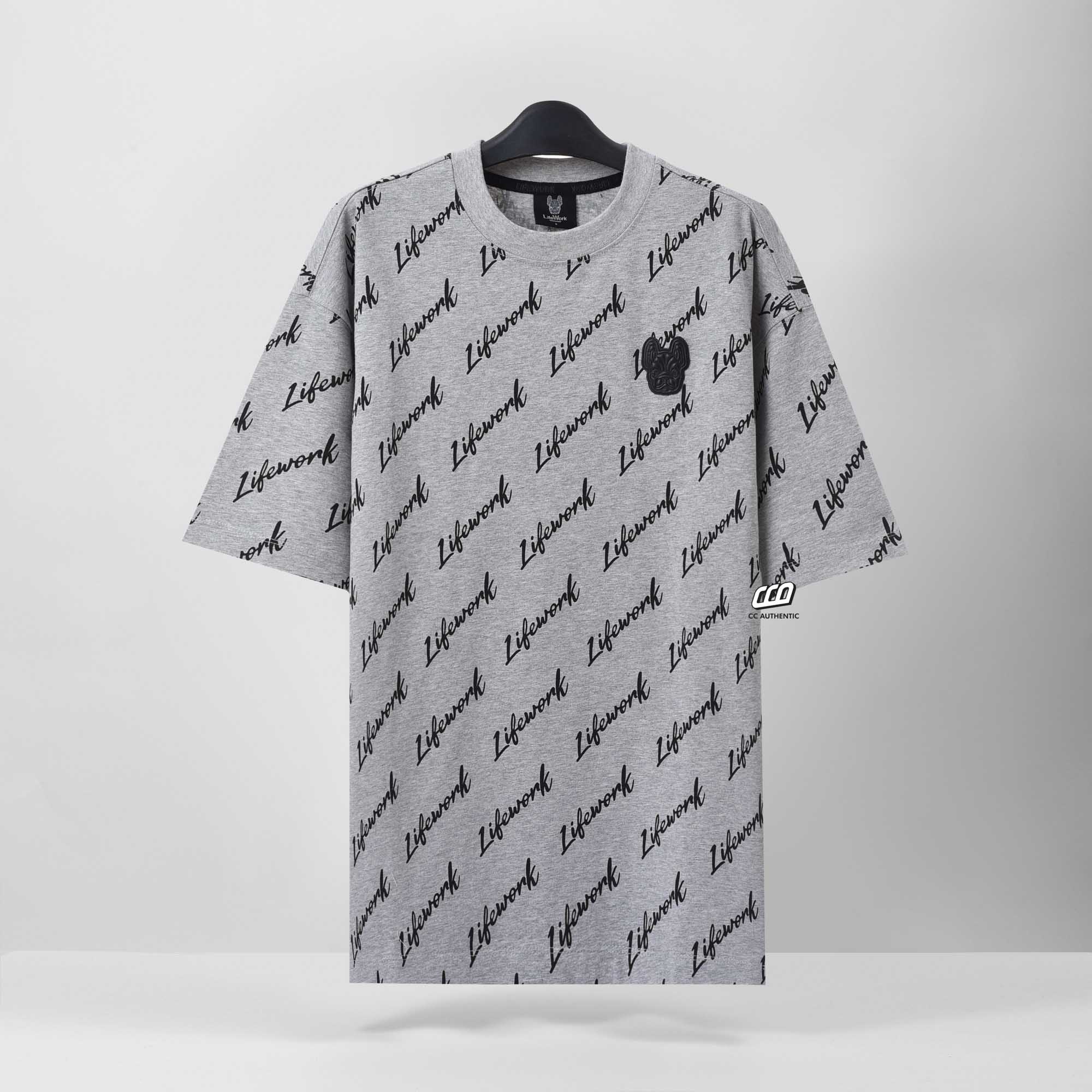 LIFEWORK MONOGRAM SS23 T-SHIRT - MELAGE GRAY