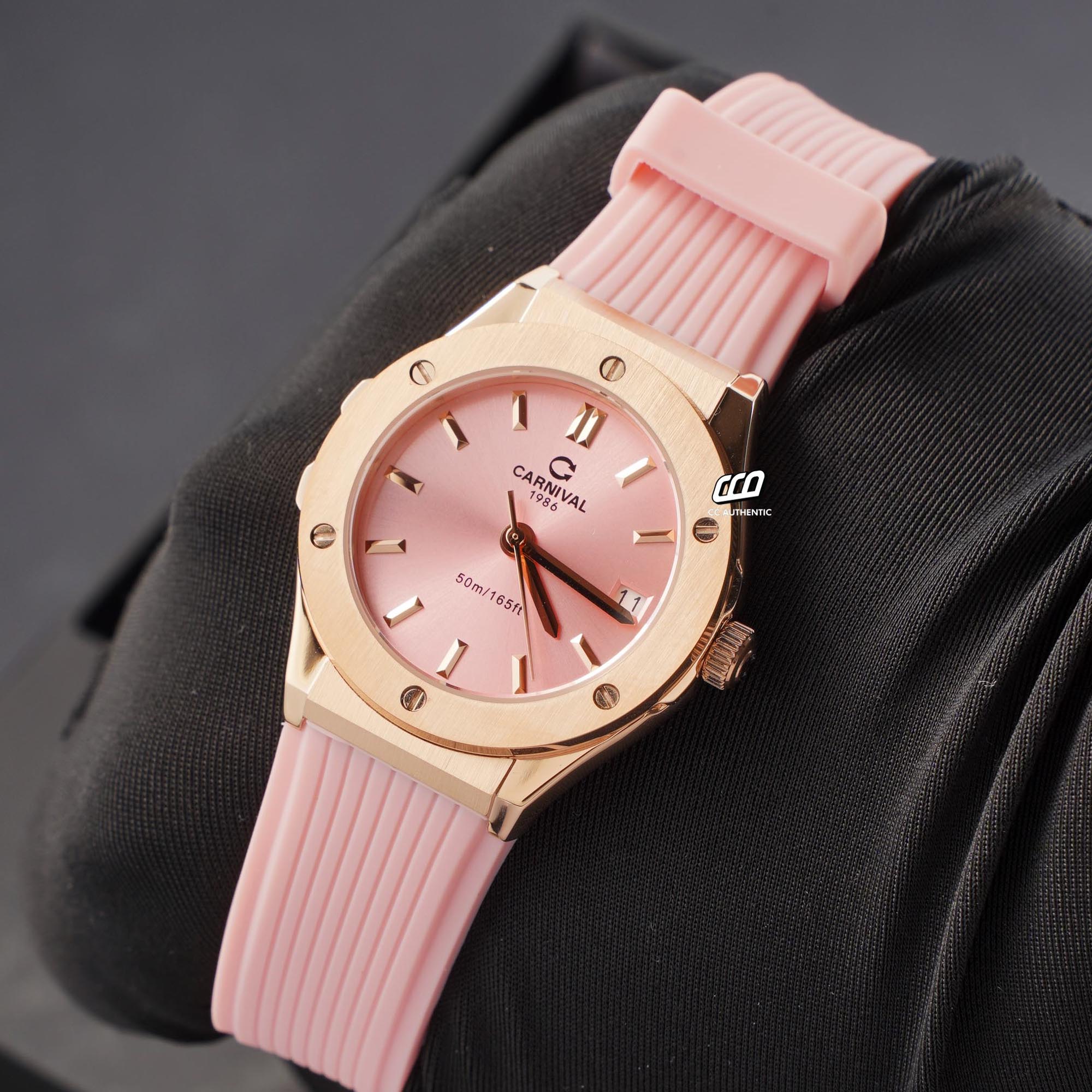 ĐỒNG HỒ NỮ CARNIVAL 8168L VH DCS H QUAZT 34MM ( DCS H )