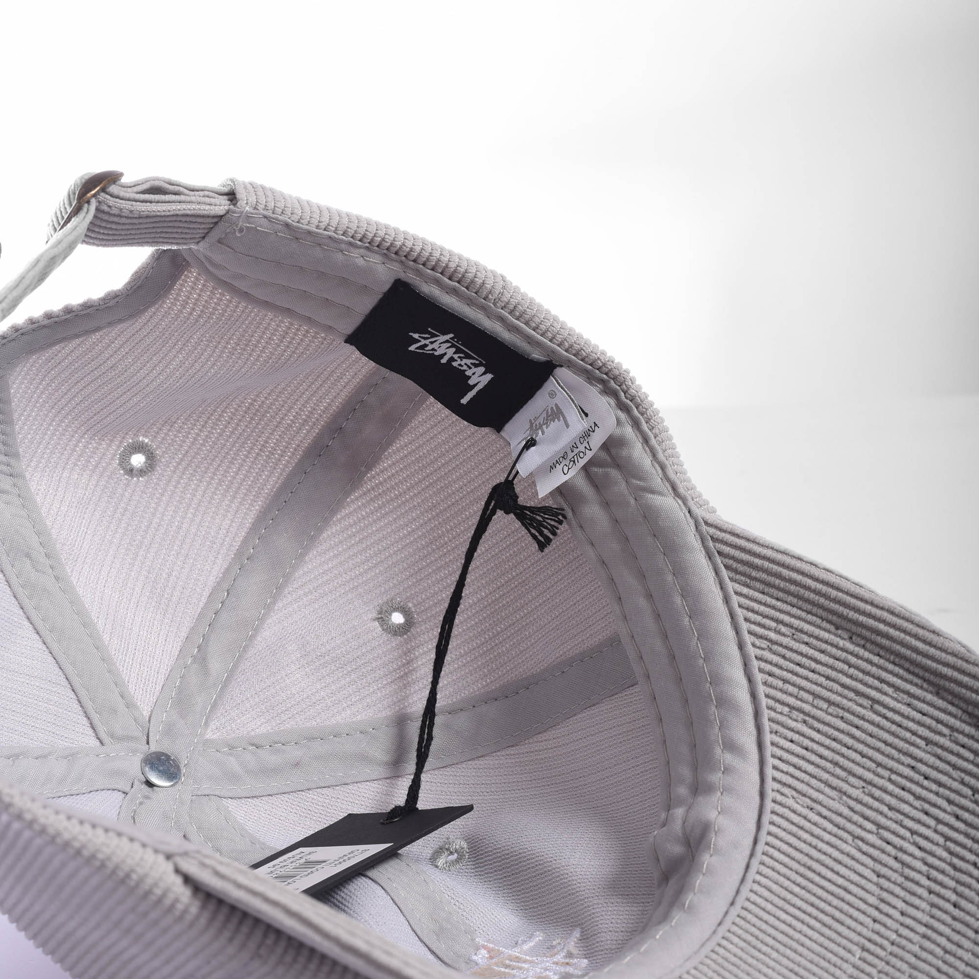 STUSSY GRAFFITI CORD LOW PRO CAP - SILVER BLUE