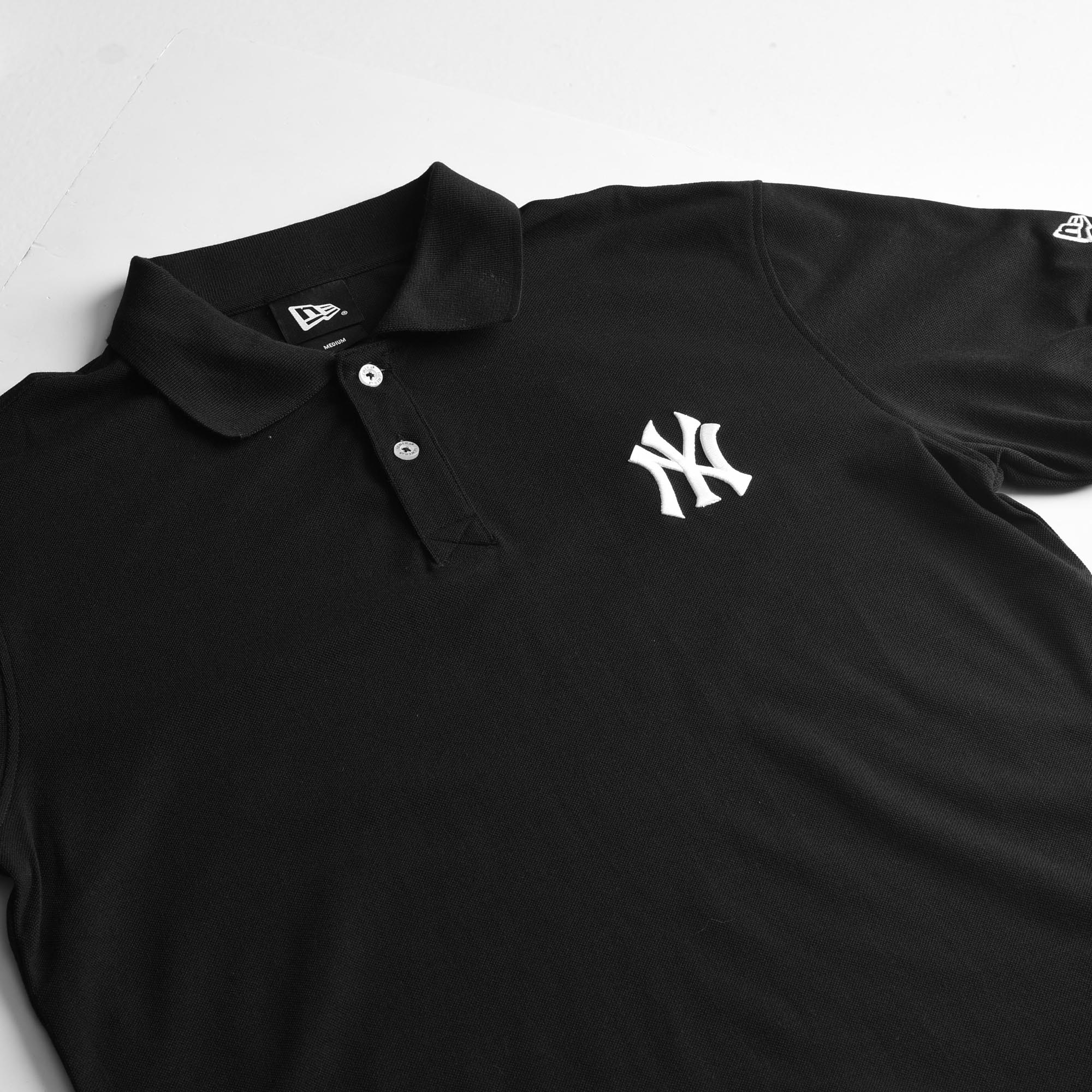 NEW ERA COLOR RIB POLO SHIRT - BLACK
