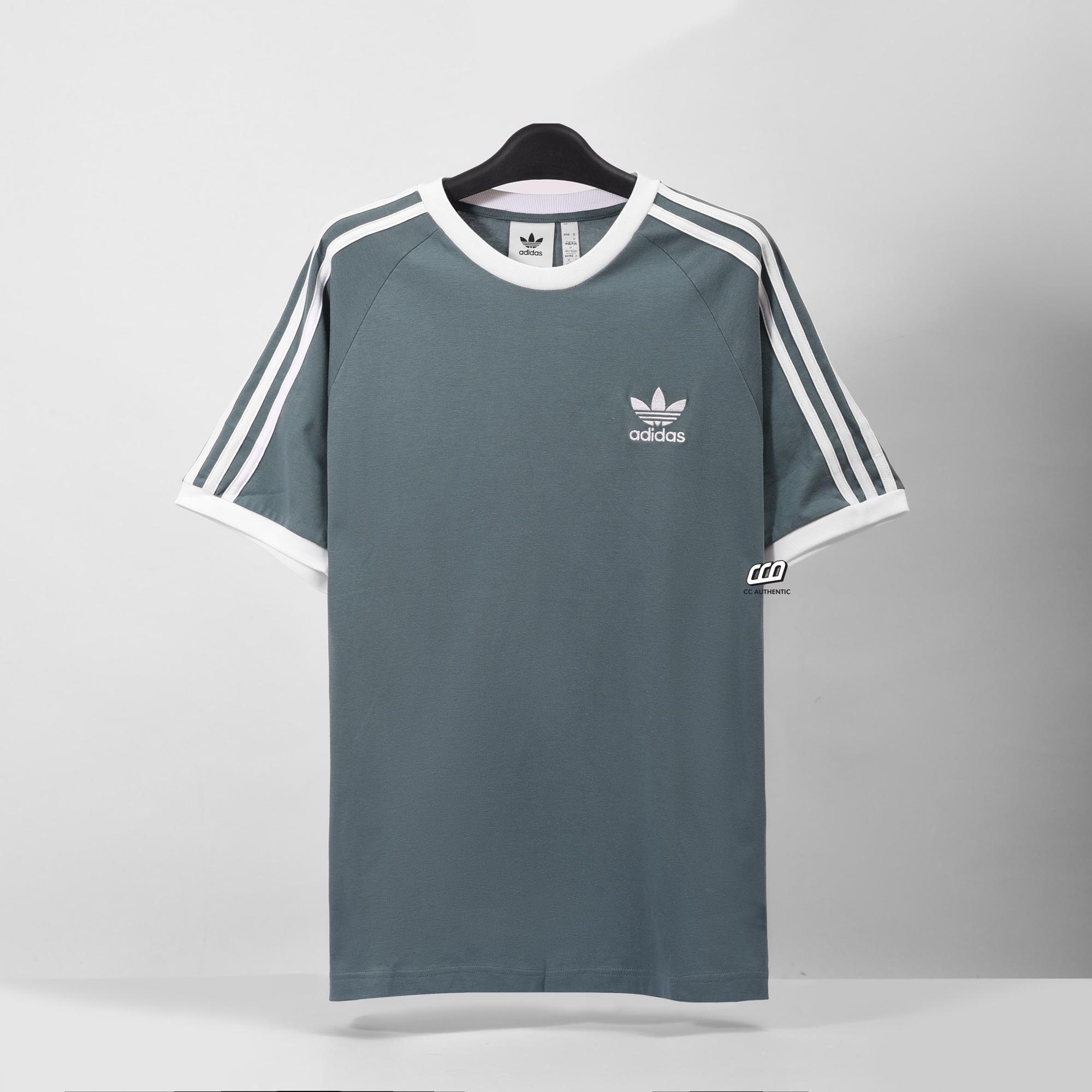 ADIDAS CLASSIC ADICOLOR 3 STRIPES T-SHIRT - MINT GREEN