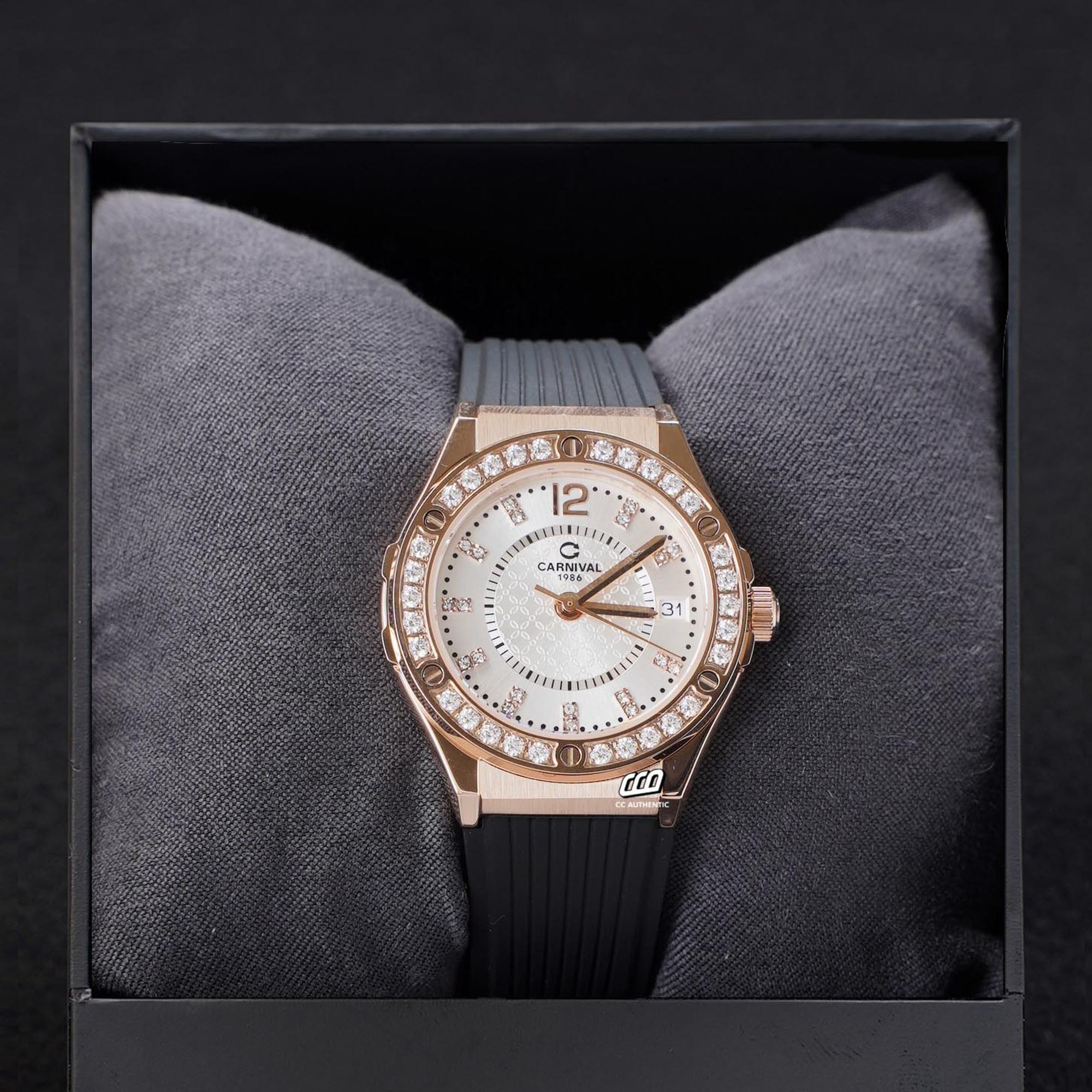ĐỒNG HỒ NỮ CARNIVAL 8173L2 VH DCS T QUAZT 34MM