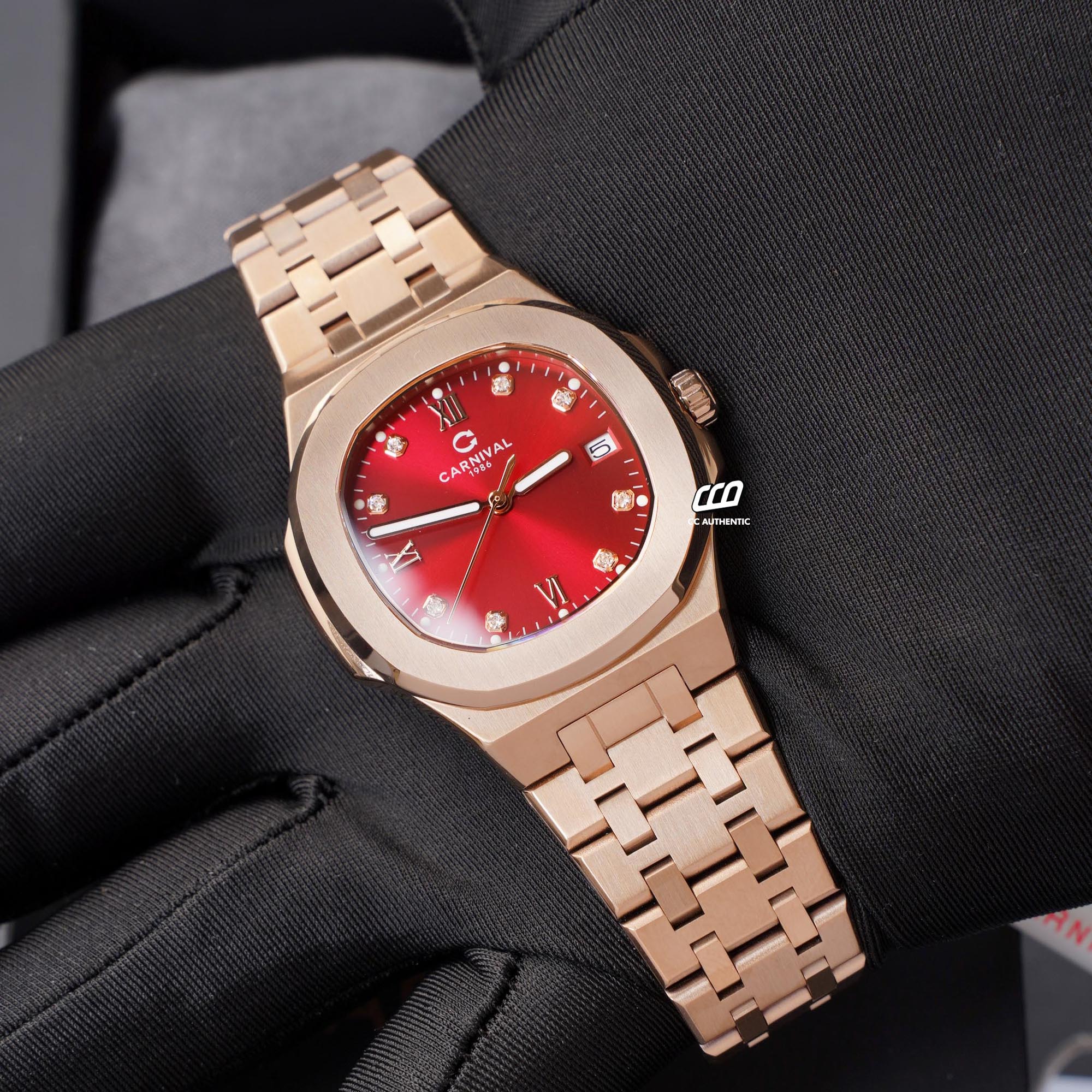 ĐỒNG HỒ NỮ CARNIVAL 8160L VH DO QUAZT 34MM
