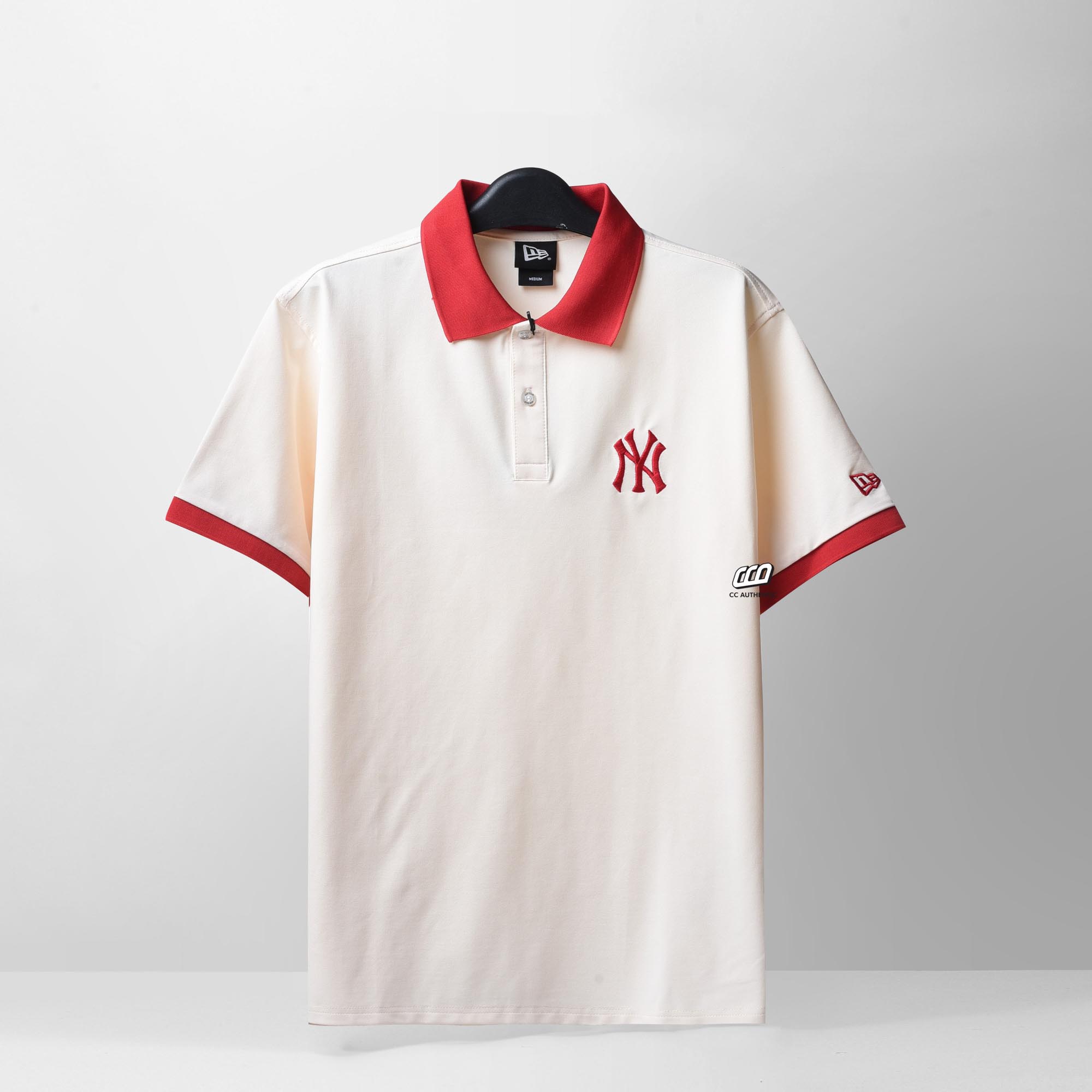 NEW ERA NY REDLINES POLO SHIRT - IVORY