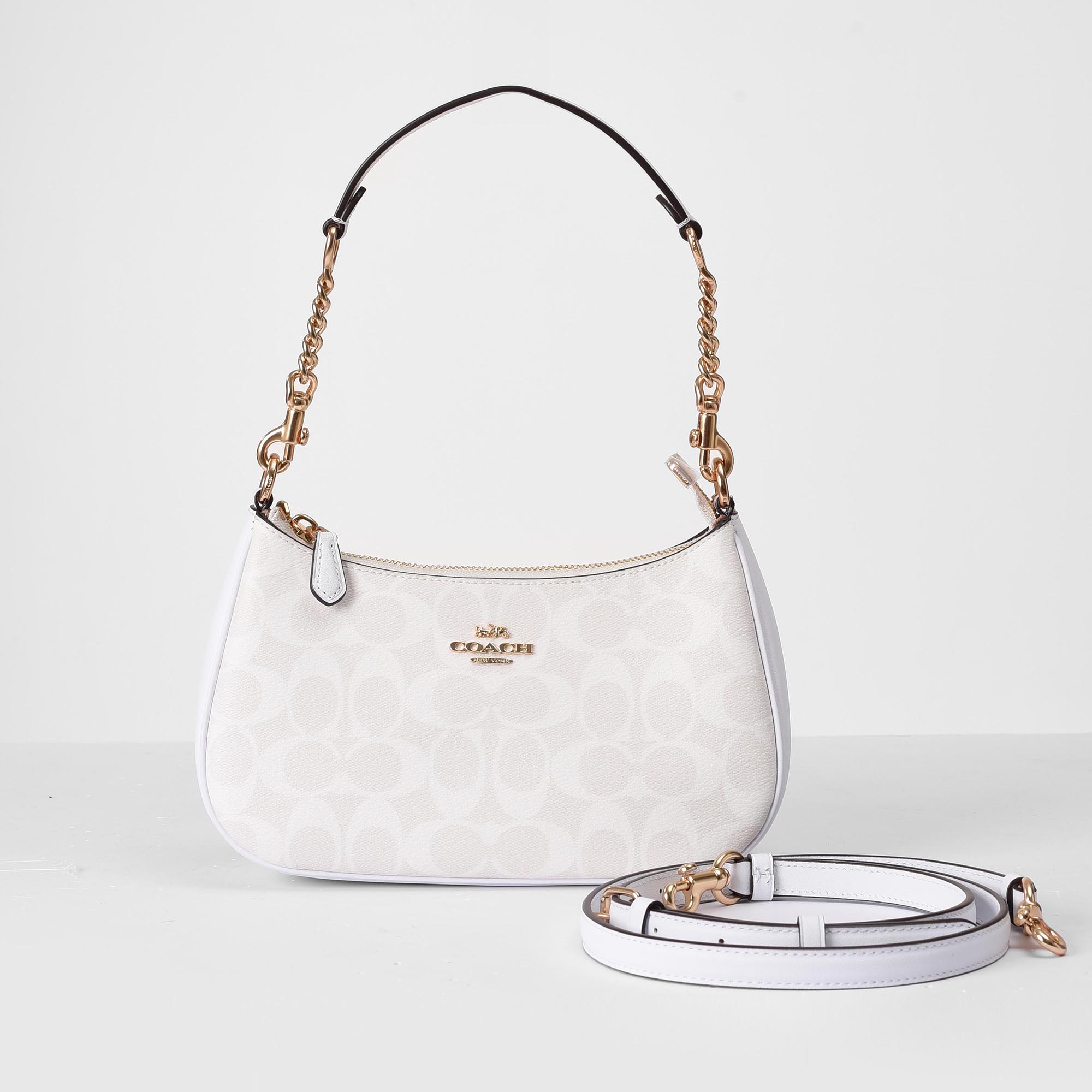 COACH SIGNATURE TERI BAG - WHITE
