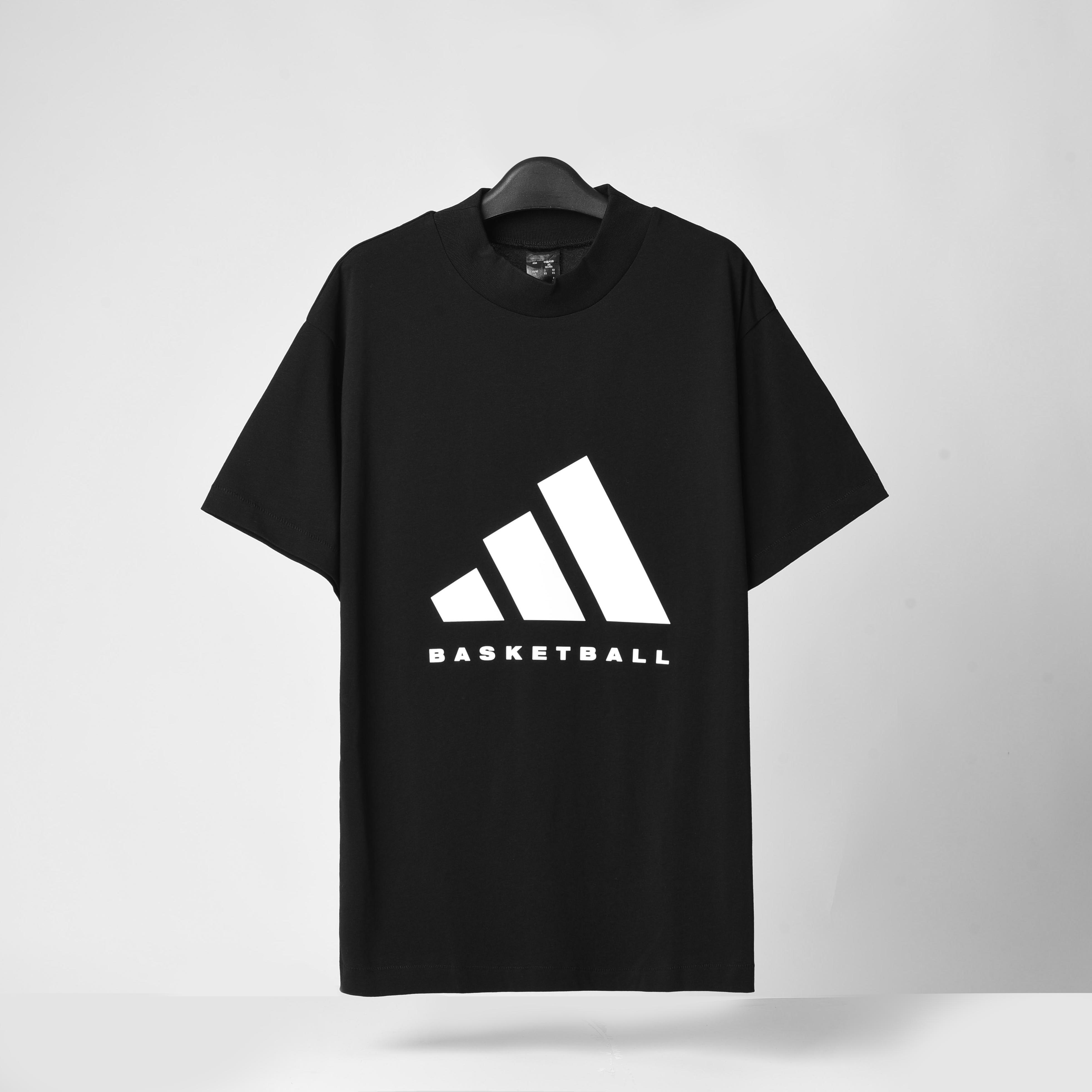 ADIDAS ORIGINALS BASKETBALL T-SHIRT - BLACK