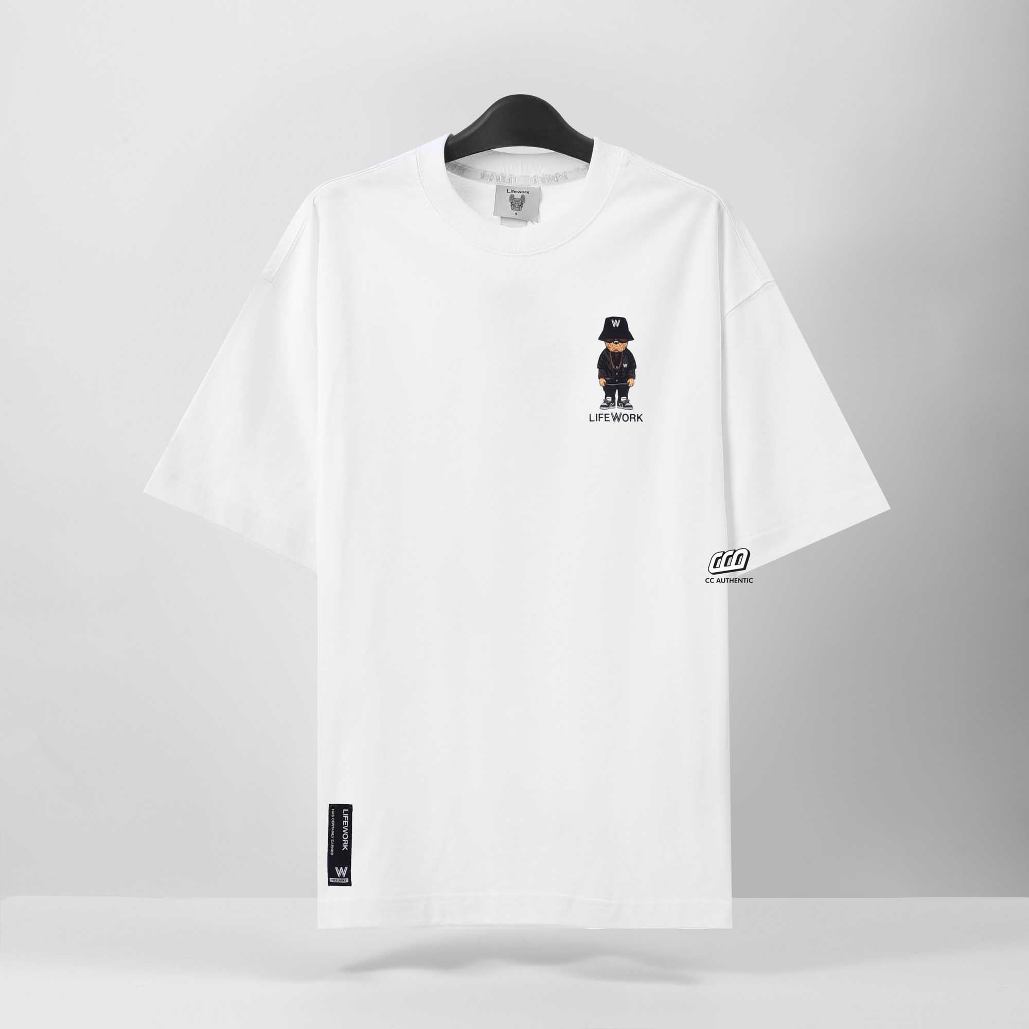 LIFEWORK BIG DOG HIDEAWAY T-SHIRT - WHITE