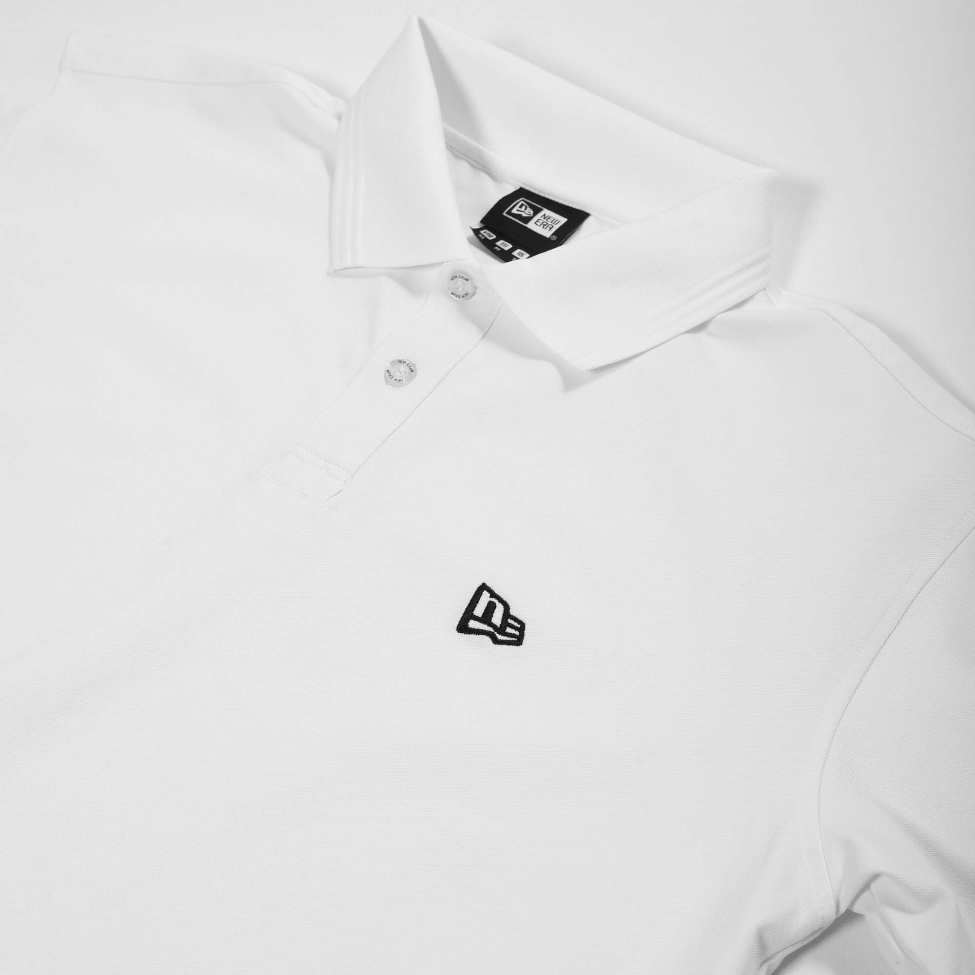 NEW ERA FLAG PIQUE POLO SHIRT - White
