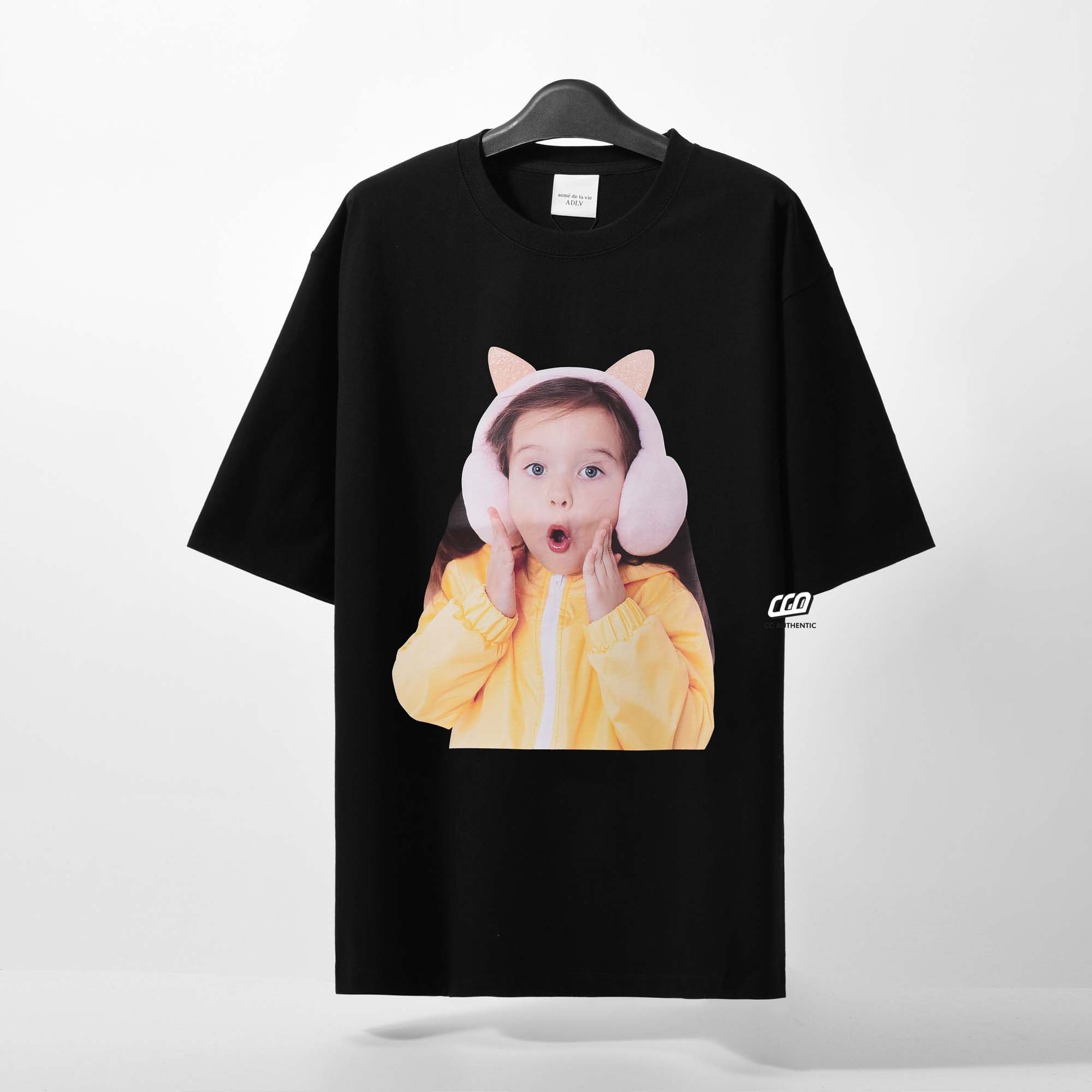 ADLV CAT EARPLUG T-SHIRT - BLACK