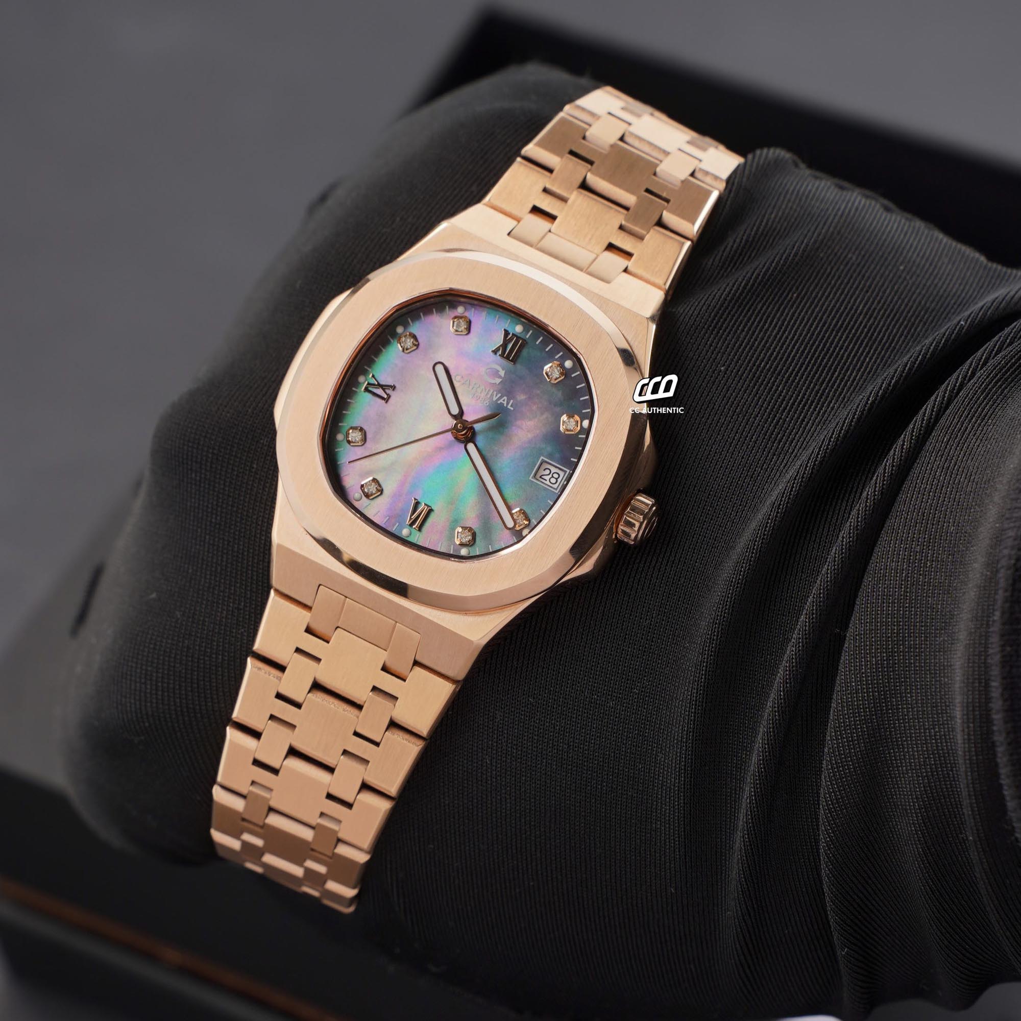 ĐỒNG HỒ NỮ CARNIVAL 8160L VH DK QUAZT 34MM
