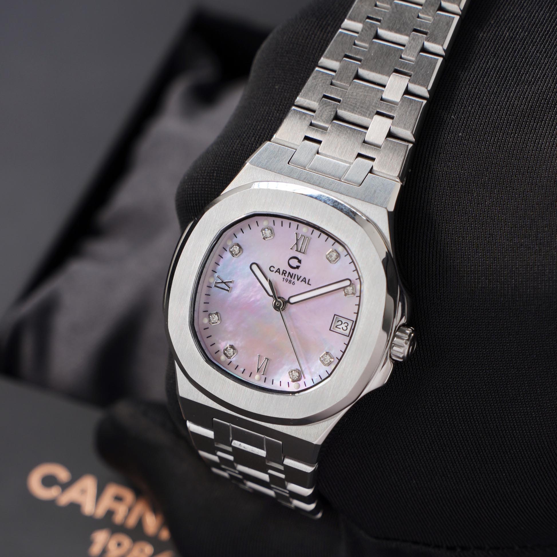 ĐỒNG HỒ NỮ CARNIVAL 8160L VT HK QUAZT 34MM
