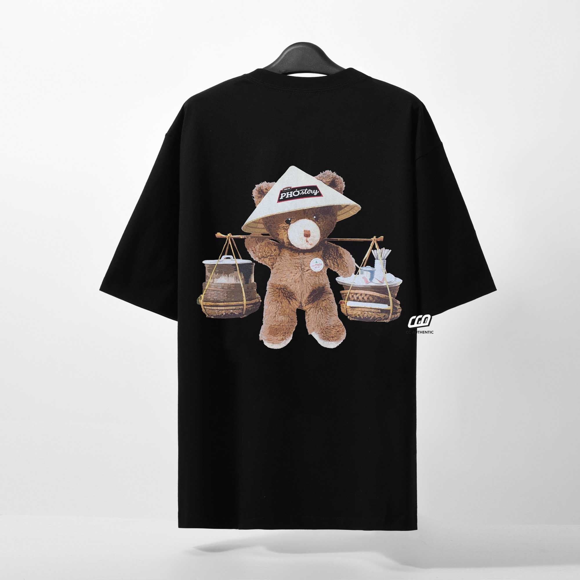 ADLV x PHO STORY BASKET BEAR T-SHIRT - BLACK
