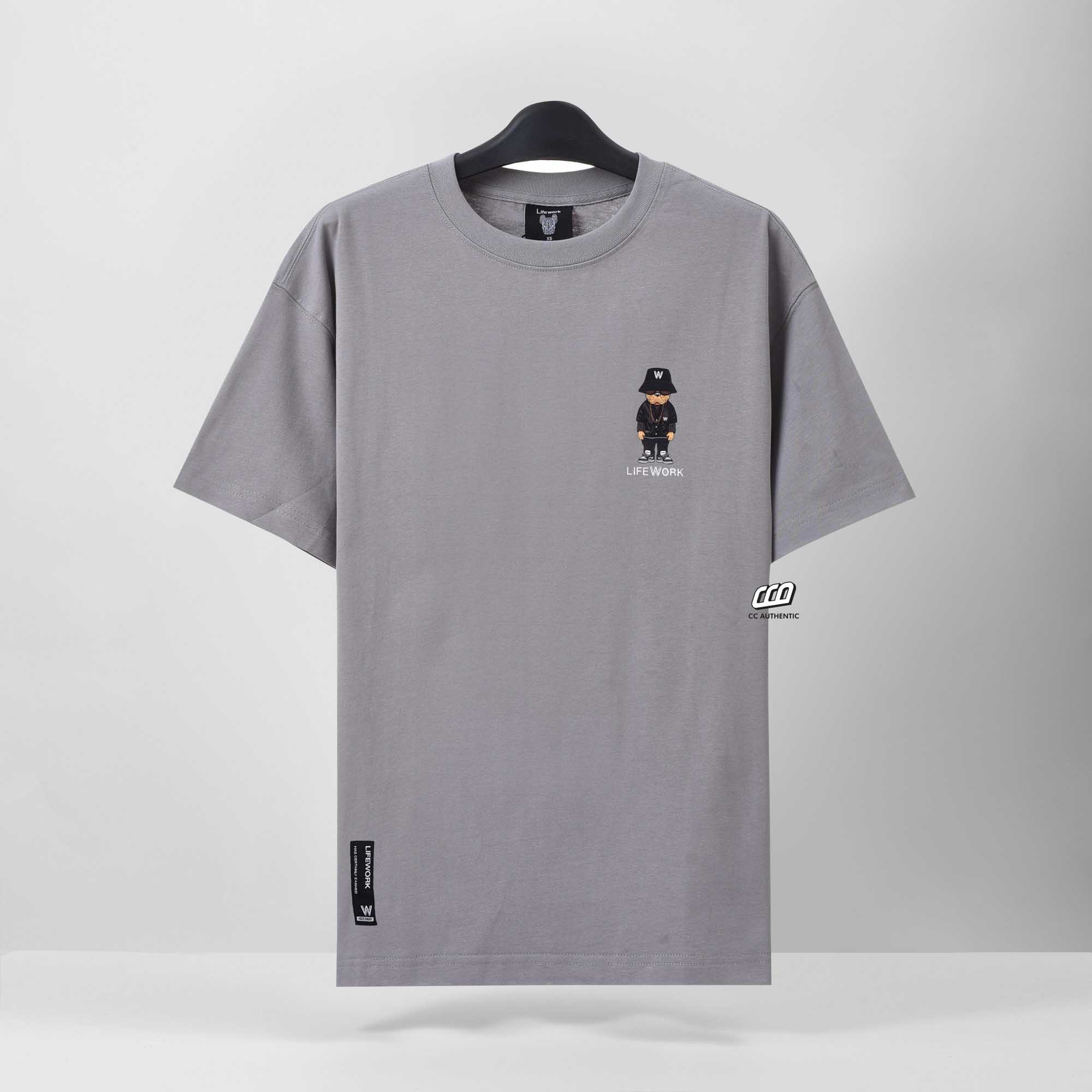 LIFEWORK BIG DOG HIDEAWAY T-SHIRT - LIGHT GREY